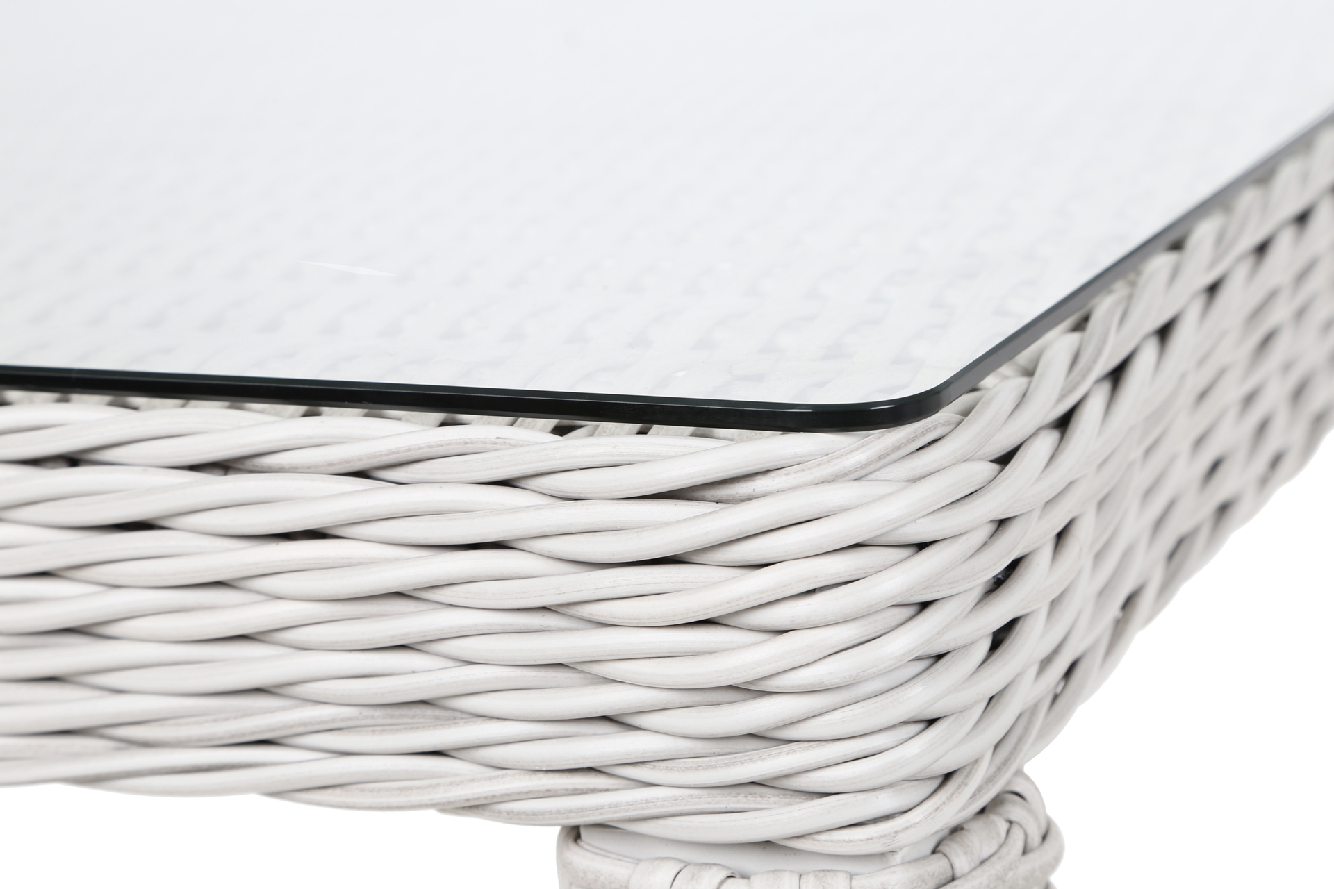 Meble ogrodowe technorattanowe Bristol 180 cm White / Grey 6+1