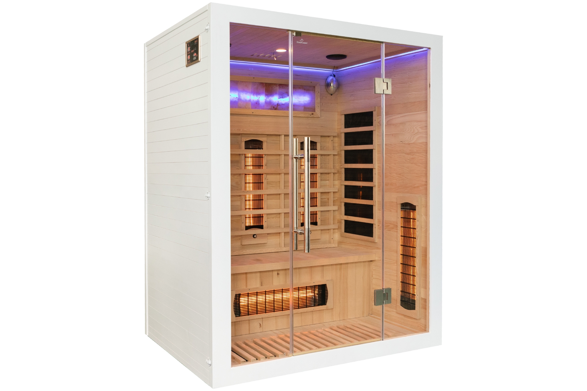 Sauna infrared Nordum Solea 3-osobowa biała - z panelami solnymi Sauna infrared Nordum Solea 3-osobowa biała