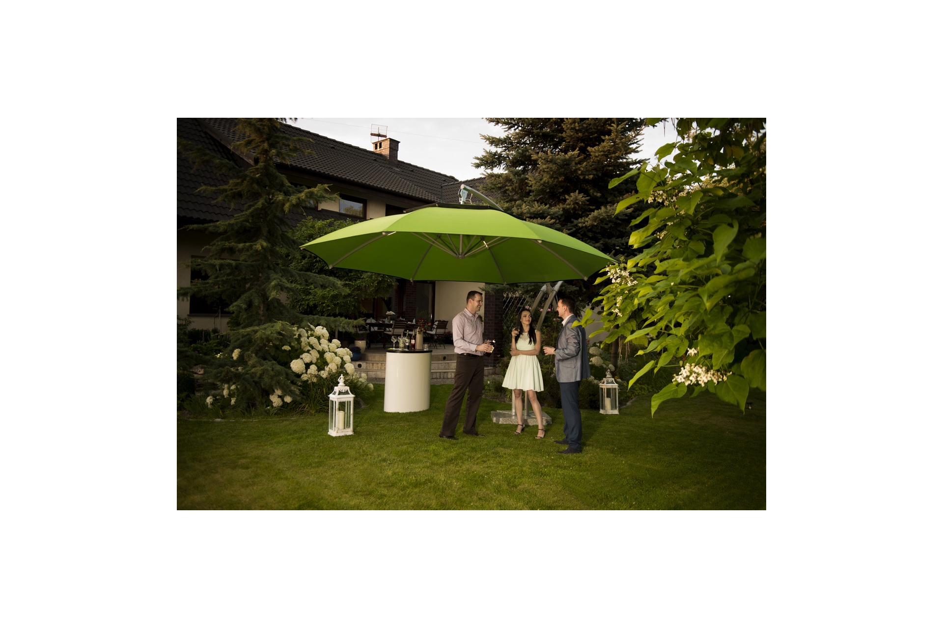 Parasol ogrodowy Litex Garden Ibiza 420 cm naturalny