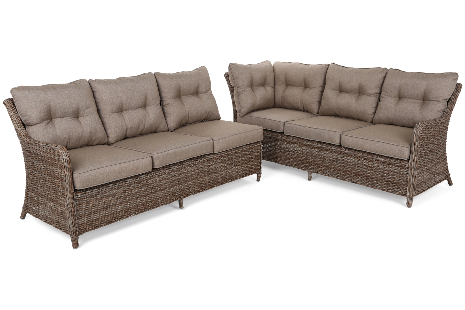 Narożny zestaw mebli ogrodowych prawy California Ginger / Brown Melange