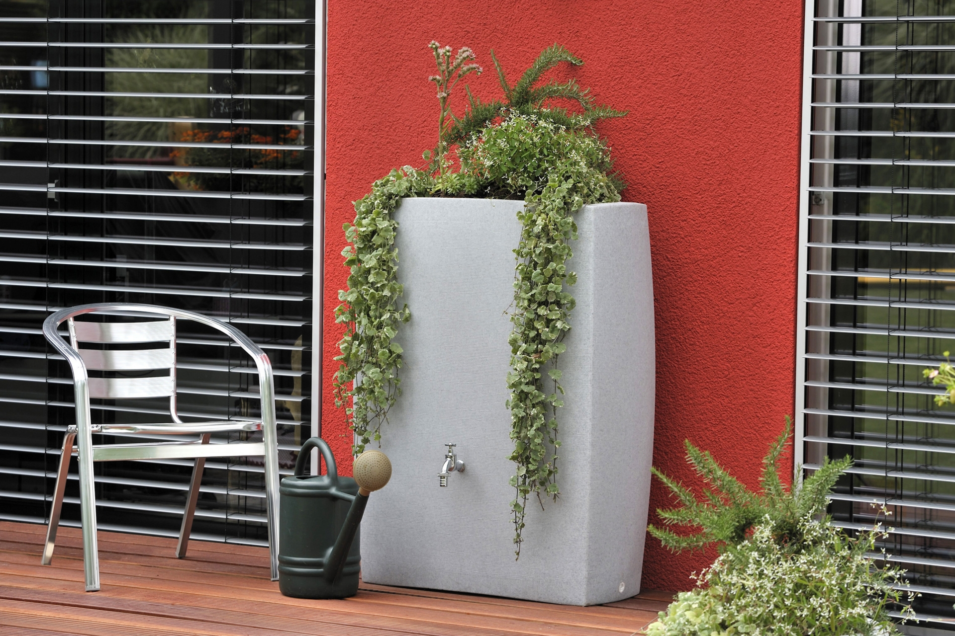 Zbiornik na deszczówkę MPI Noblesse 275 l - granit - na wodę deszczową Zbiornik na deszczówkę MPI Noblesse 275 l granitowy