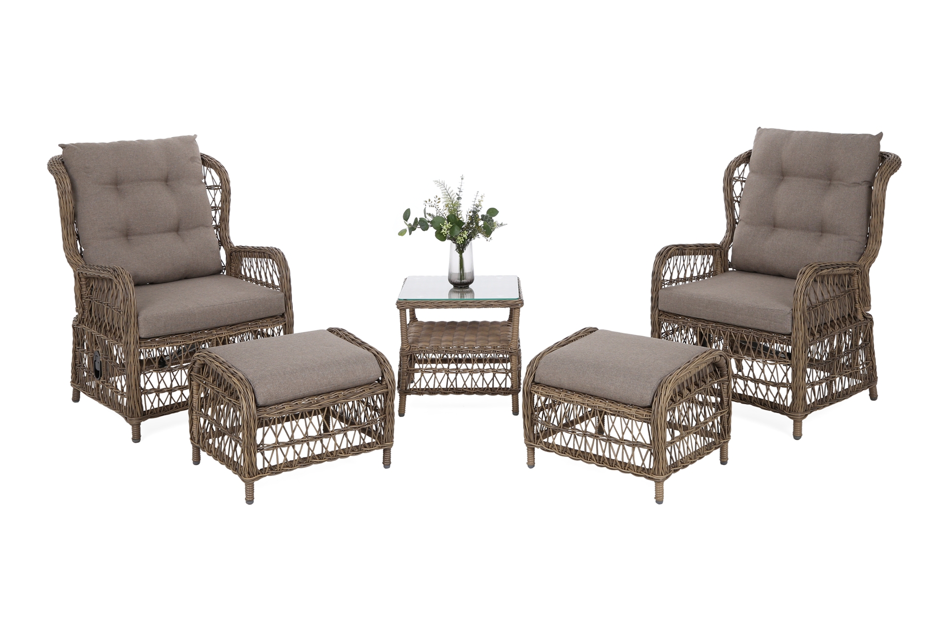 Meble ogrodowe technorattanowe Corfu Light Brown / Beige Melange