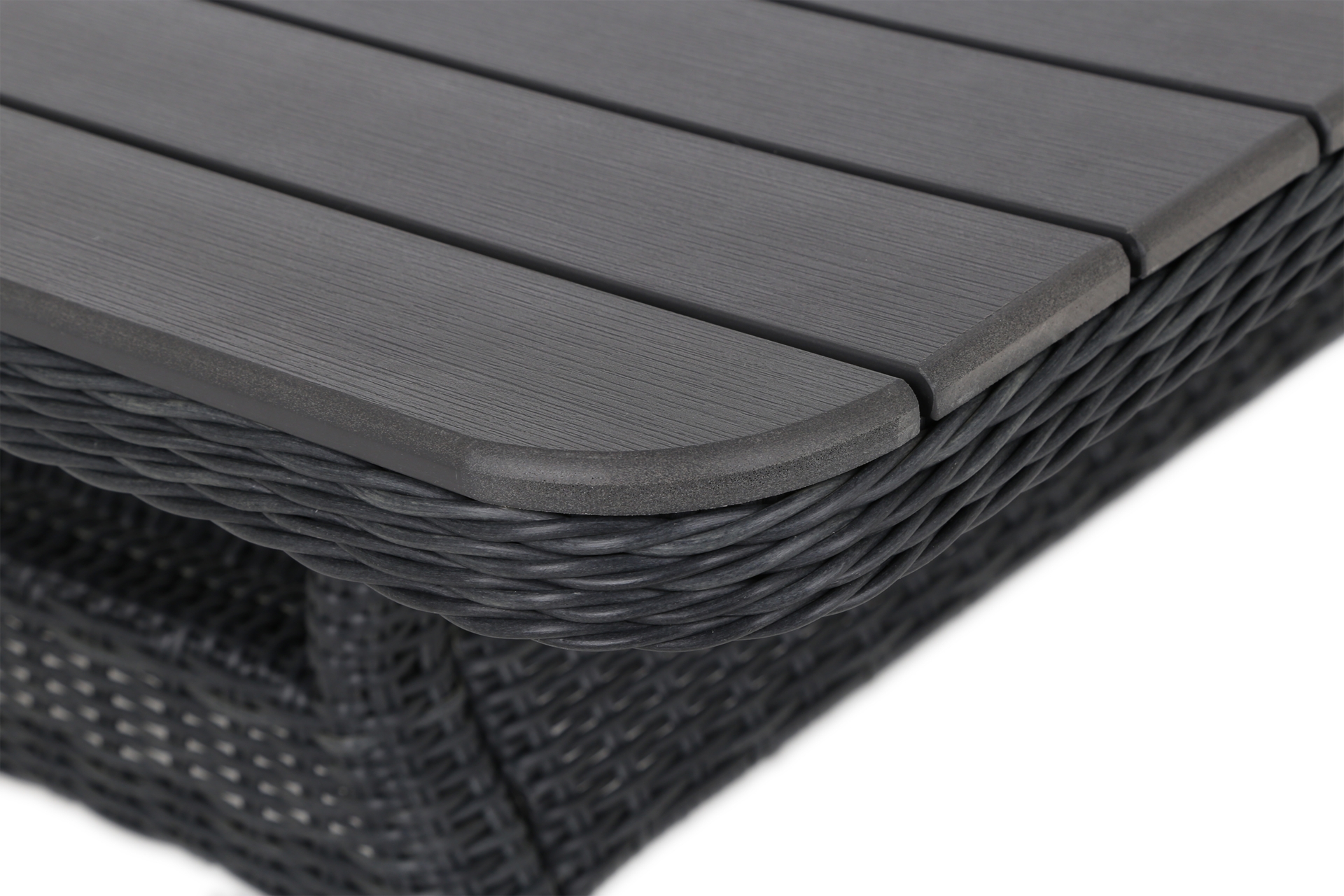 Narożne meble ogrodowe technorattanowe Windsor Grey / Grey Melange - szary - dla 11 osób Narożne meble ogrodowe technorattanowe Windsor Grey / Grey Melange