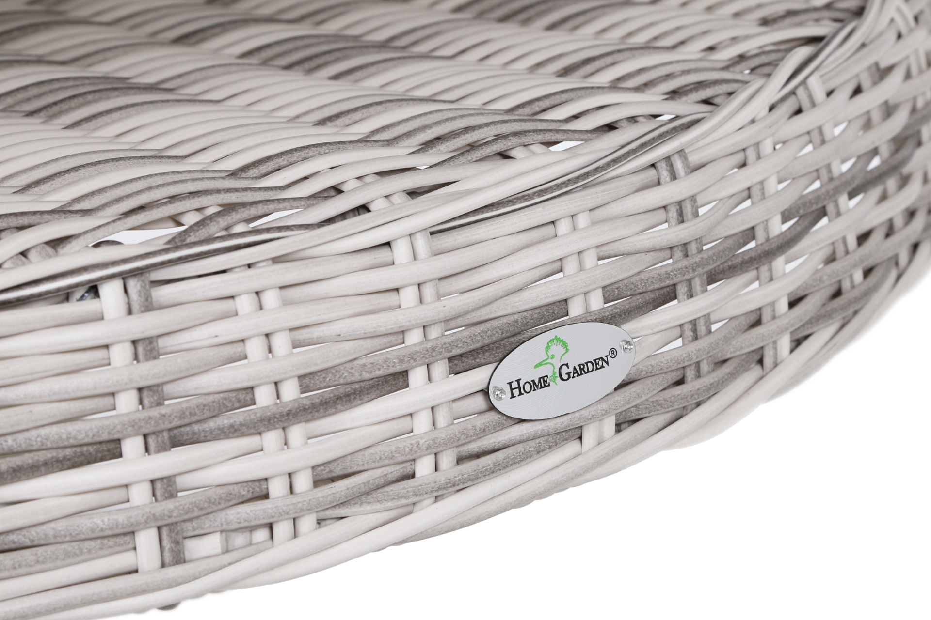 Meble ogrodowe technorattanowe Bristol Round Elegant 150 cm Light Grey / Grey Melange 6+1