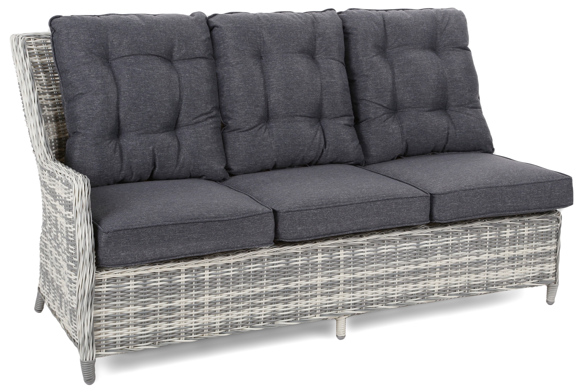 Narożny zestaw mebli ogrodowych prawy Alicante Light Grey / Grey Melange