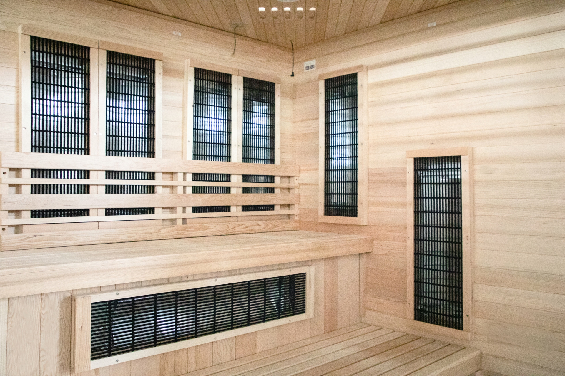 Sauna infrared narożna EF3CR Natural z koloroterapią