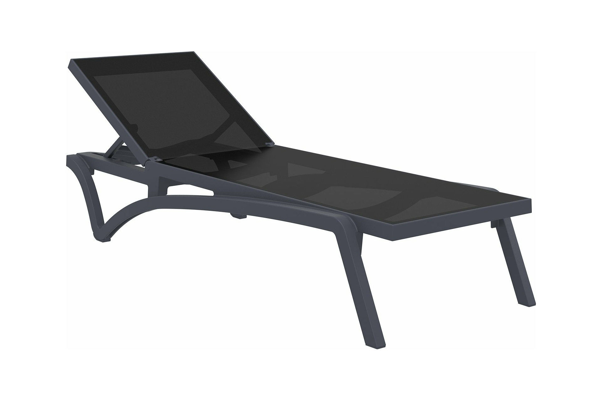 Leżak ogrodowy Siesta Pacific Dark Grey / Black