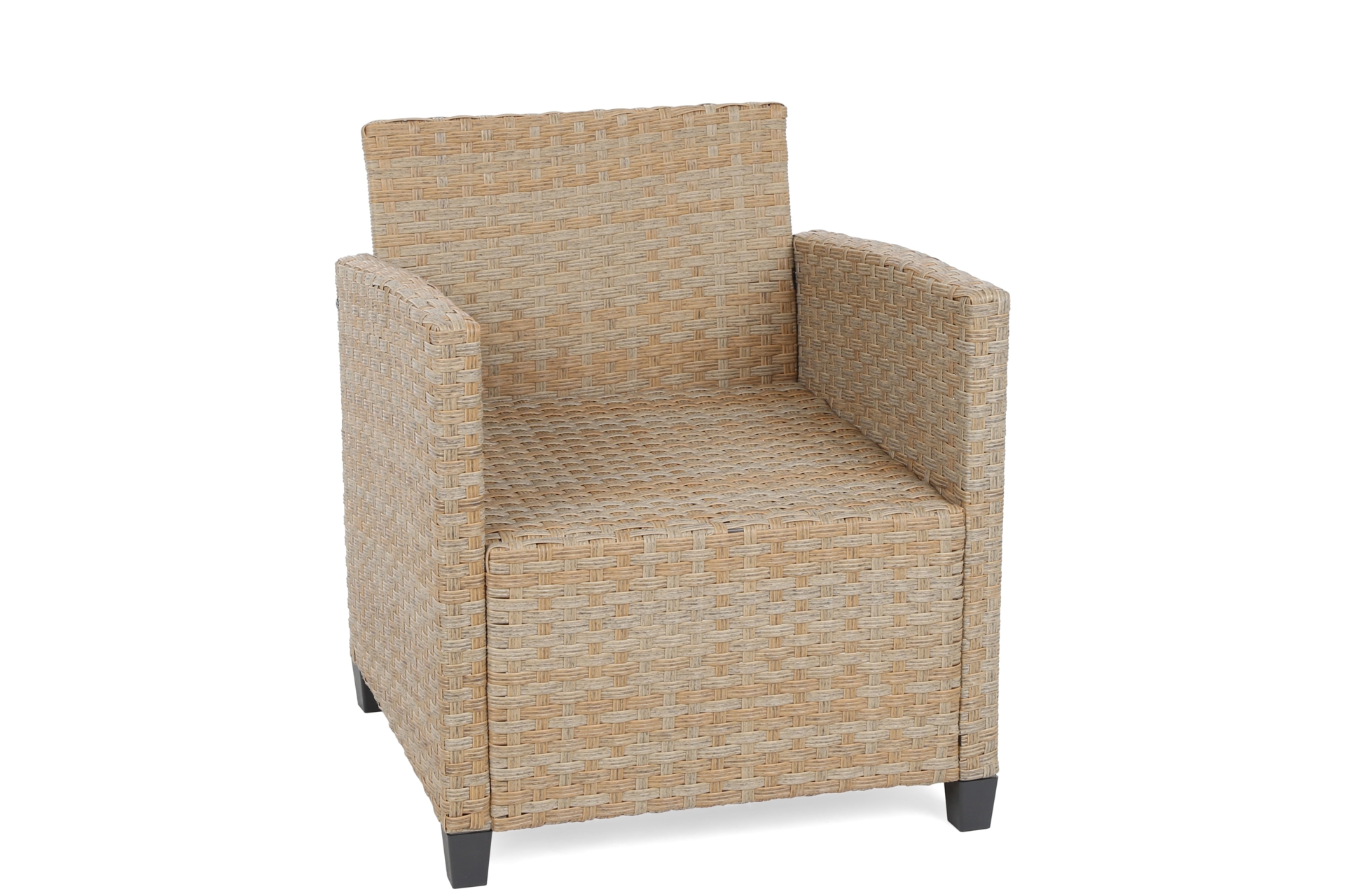 Narożne meble ogrodowe technorattanowe Lagos Beige / Ecru - dla 9 osób - beżowy Narożne meble ogrodowe technorattanowe Lagos Beige / Ecru