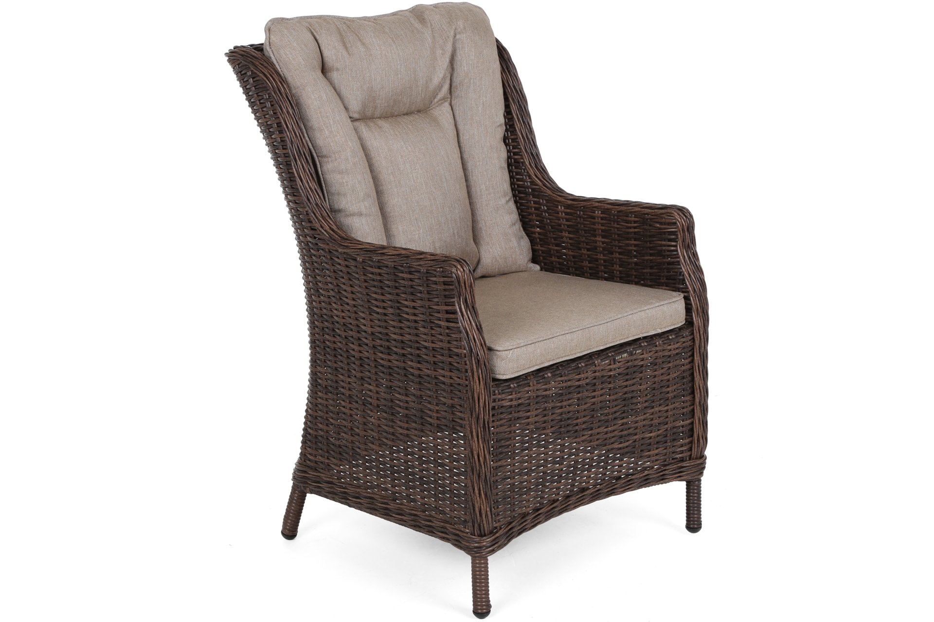 Meble jadalniane ogrodowe Bristol - dla 6 osób - kolor brązowy Meble ogrodowe technorattanowe Bristol 180 cm Brown Mat / Brown Melange 6+1