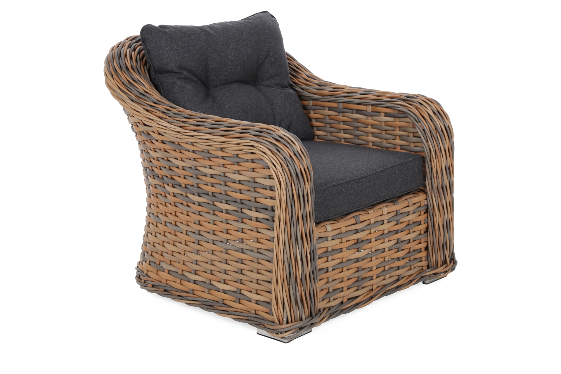 Narożny zestaw mebli ogrodowych Foggia Comfort Ginger Melange / Dark Grey