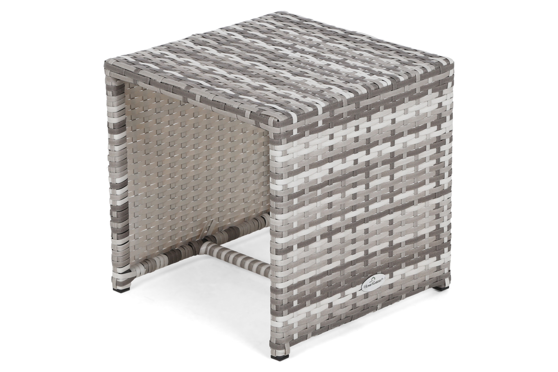 Zestaw leżanek ogrodowych Bora Bora Light Grey / Grey Melange ze stolikiem - jasnoszary - dwuosobowy Zestaw leżaków ogrodowych z technorattanu Bora Bora Light Grey / Grey Melange ze stolikiem