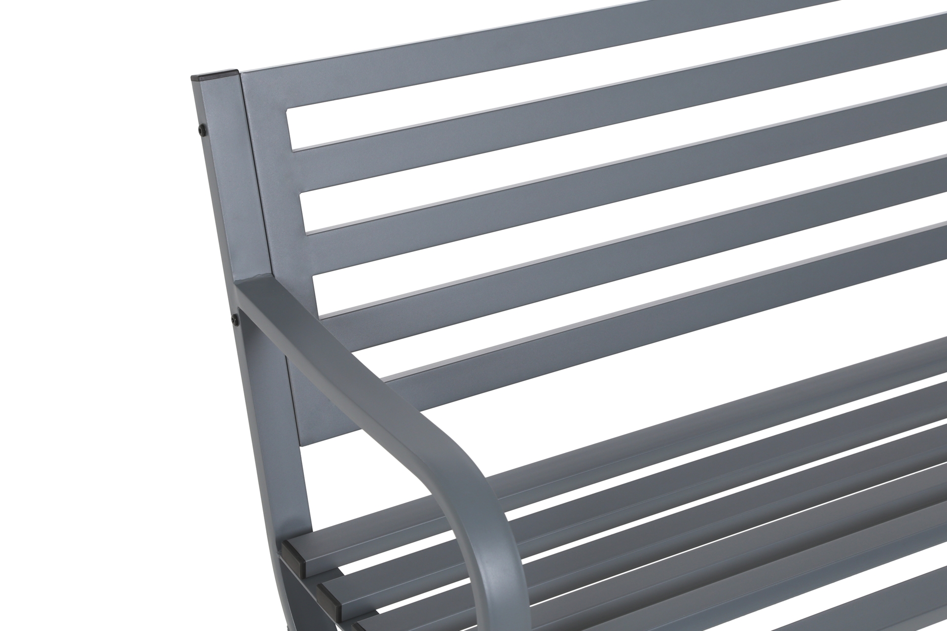 Ławka ogrodowa metalowa Simple Light Grey