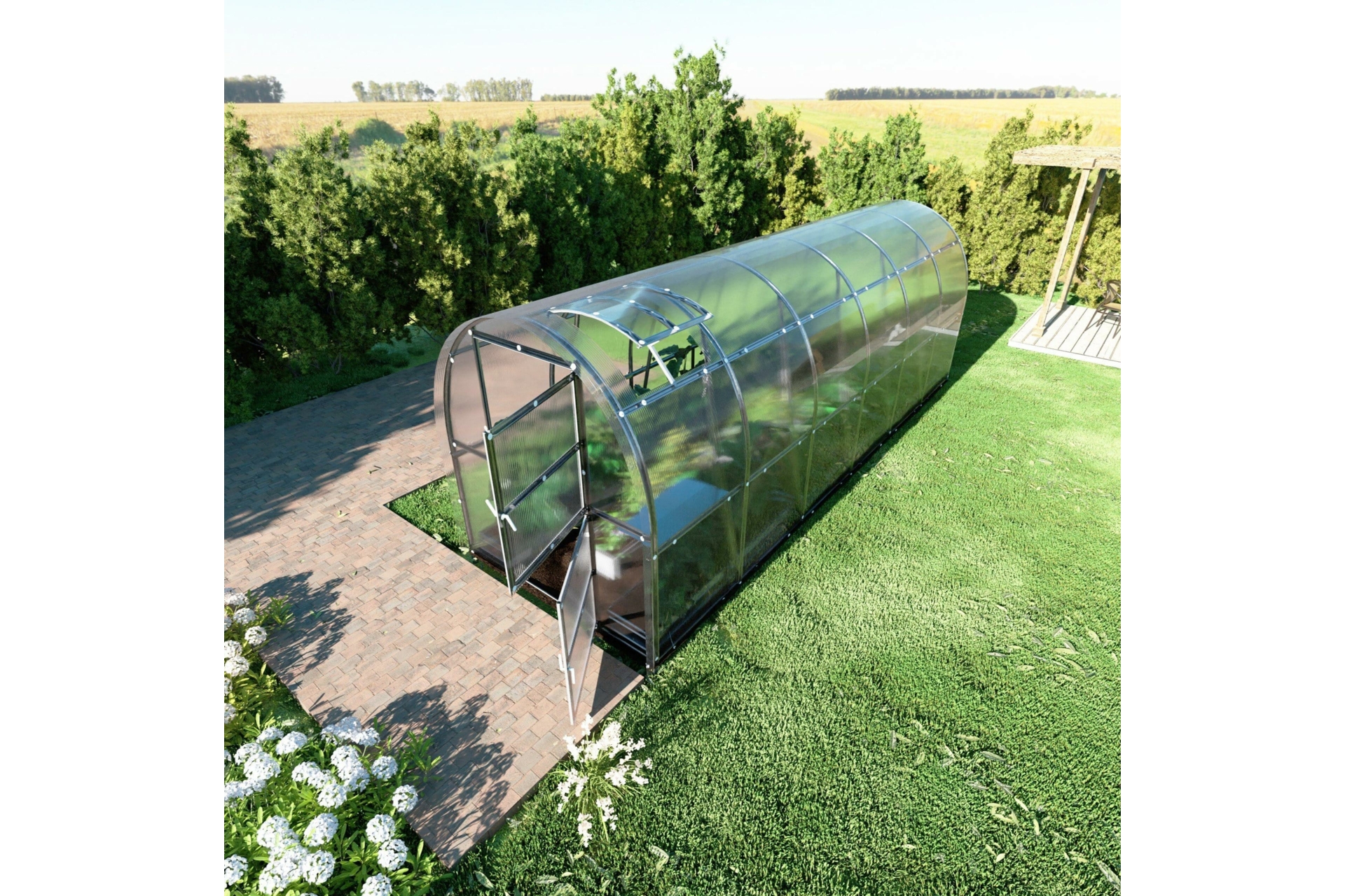 Szklarnia ogrodowa z poliwęglanu Terplant Comfort 2x6 m