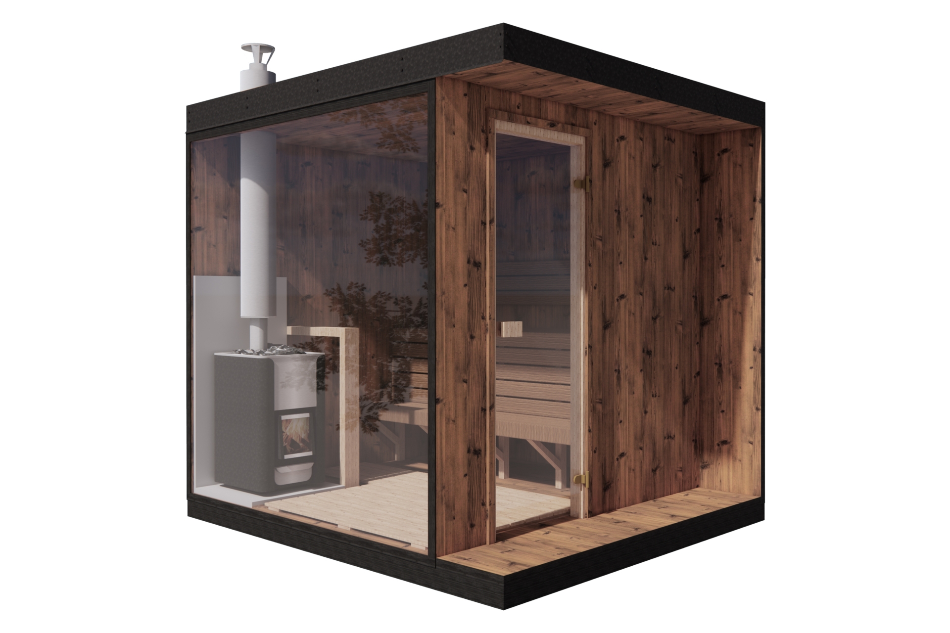 Sauna fińska zewnętrzna TerModula 250 x 210 cm