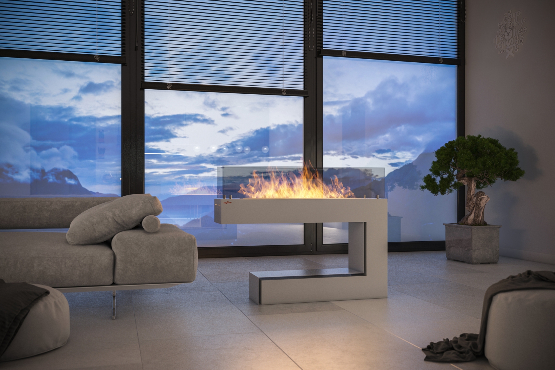 Biokominek Infire Spectrum biały