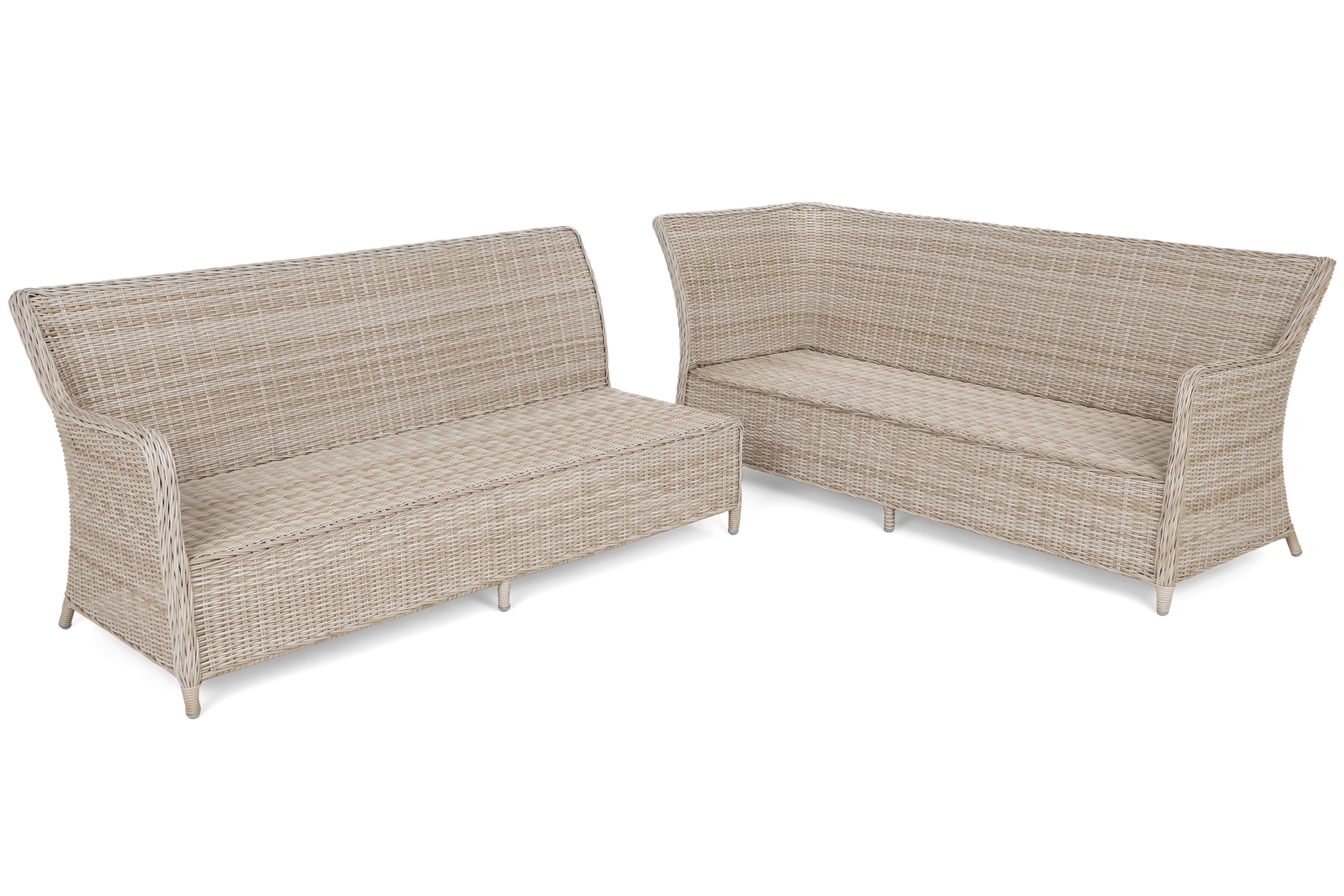 Narożny zestaw mebli ogrodowych prawy California Beige / Beige Melange