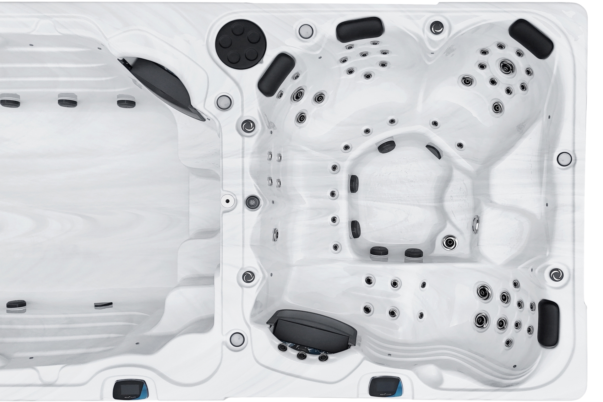 Basen ogrodowy z przeciwprądem i hydromasażem Hanscraft Valhalla 580 x 230 cm - całoroczny - 66 dyszy Basen ogrodowy z przeciwprądem i hydromasażem Hanscraft Valhalla 580 x 230 cm