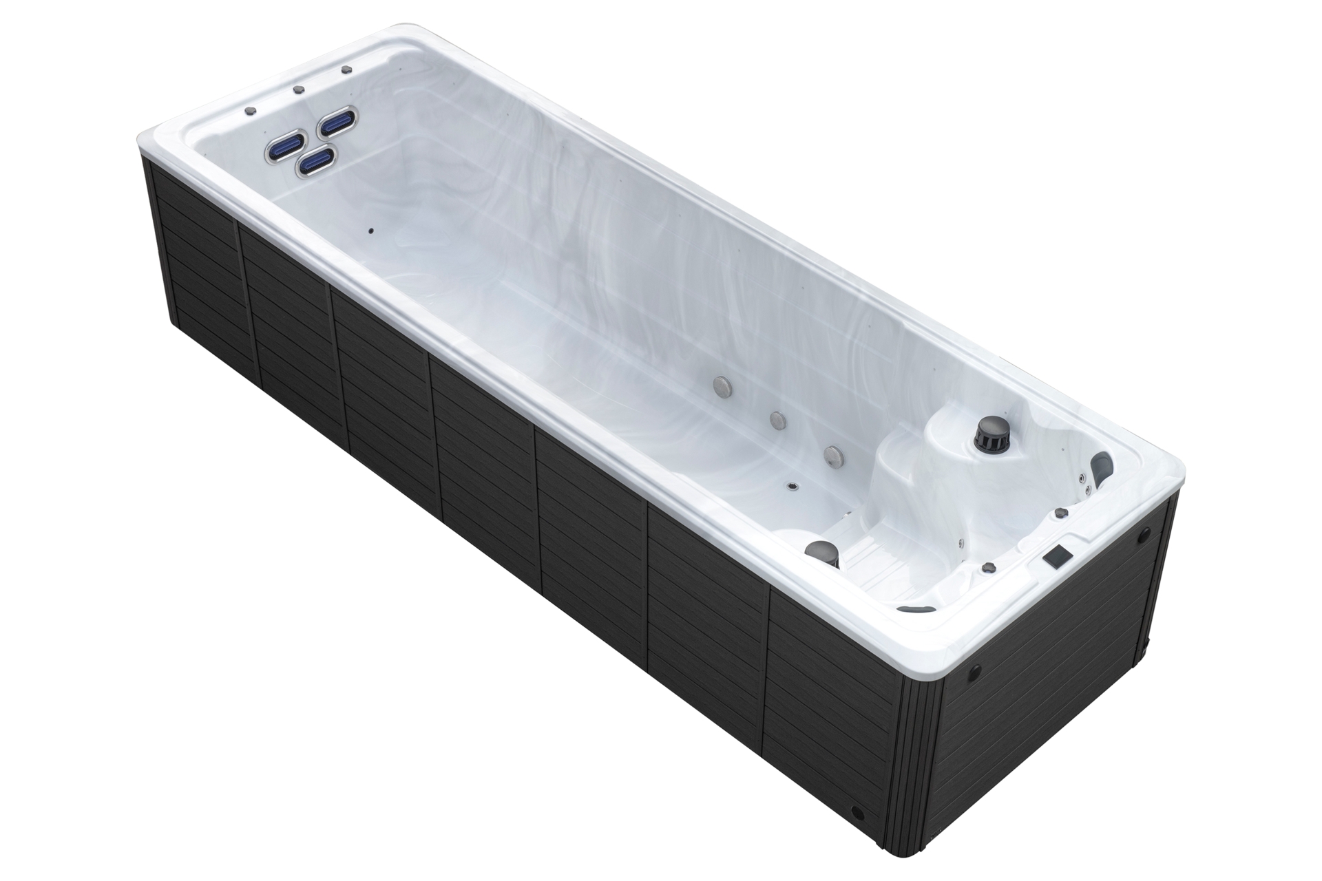 Basen ogrodowy z przeciwprądem i hydromasażem Aquess Horizon 680 x 235 cm