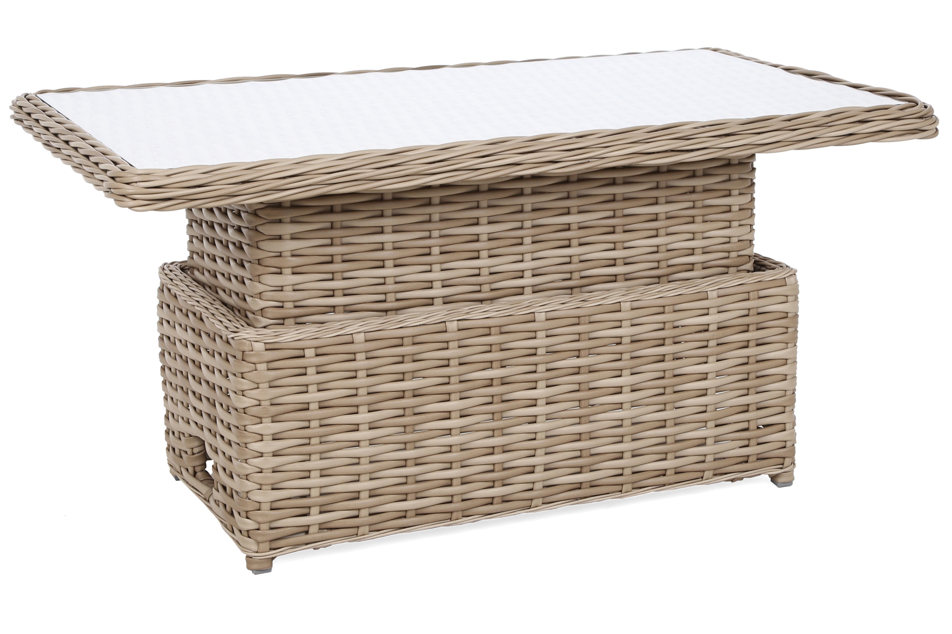 Narożny zestaw mebli ogrodowych Foggia Comfort Beige / Beige Melange