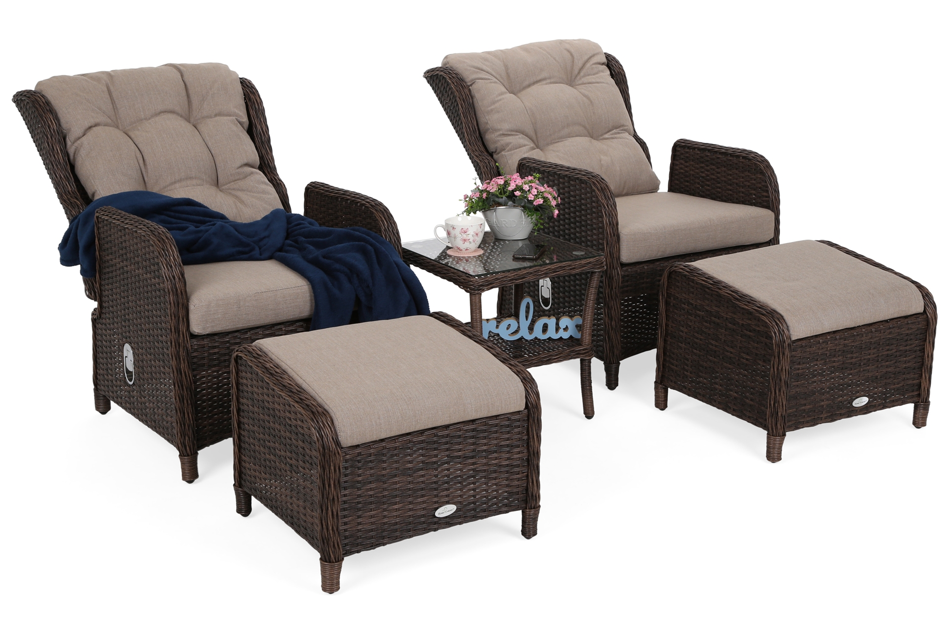 Meble ogrodowe technorattanowe Sofia Brown Mat / Brown Melange