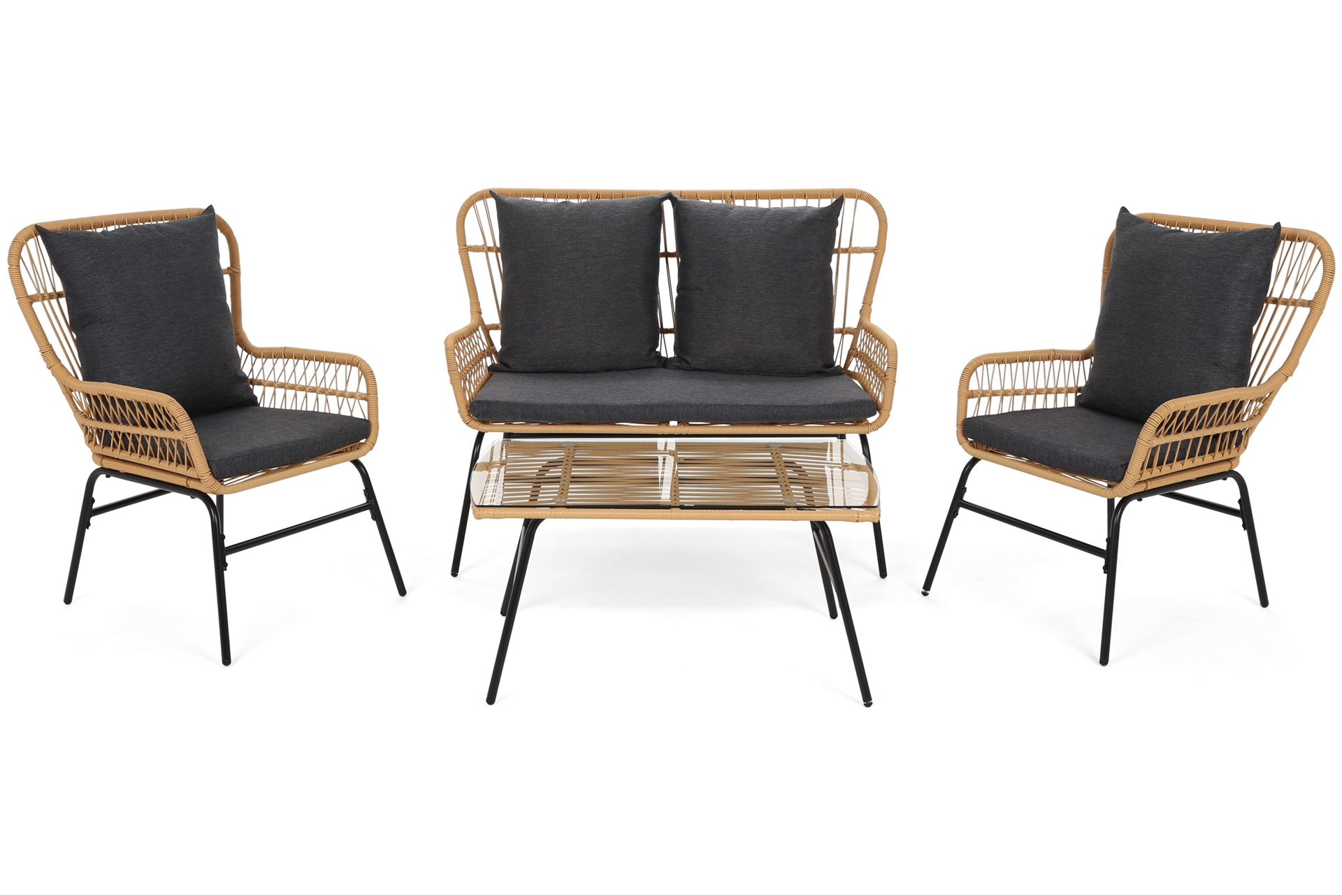 Meble ogrodowe technorattanowe Werona Beige / Grey