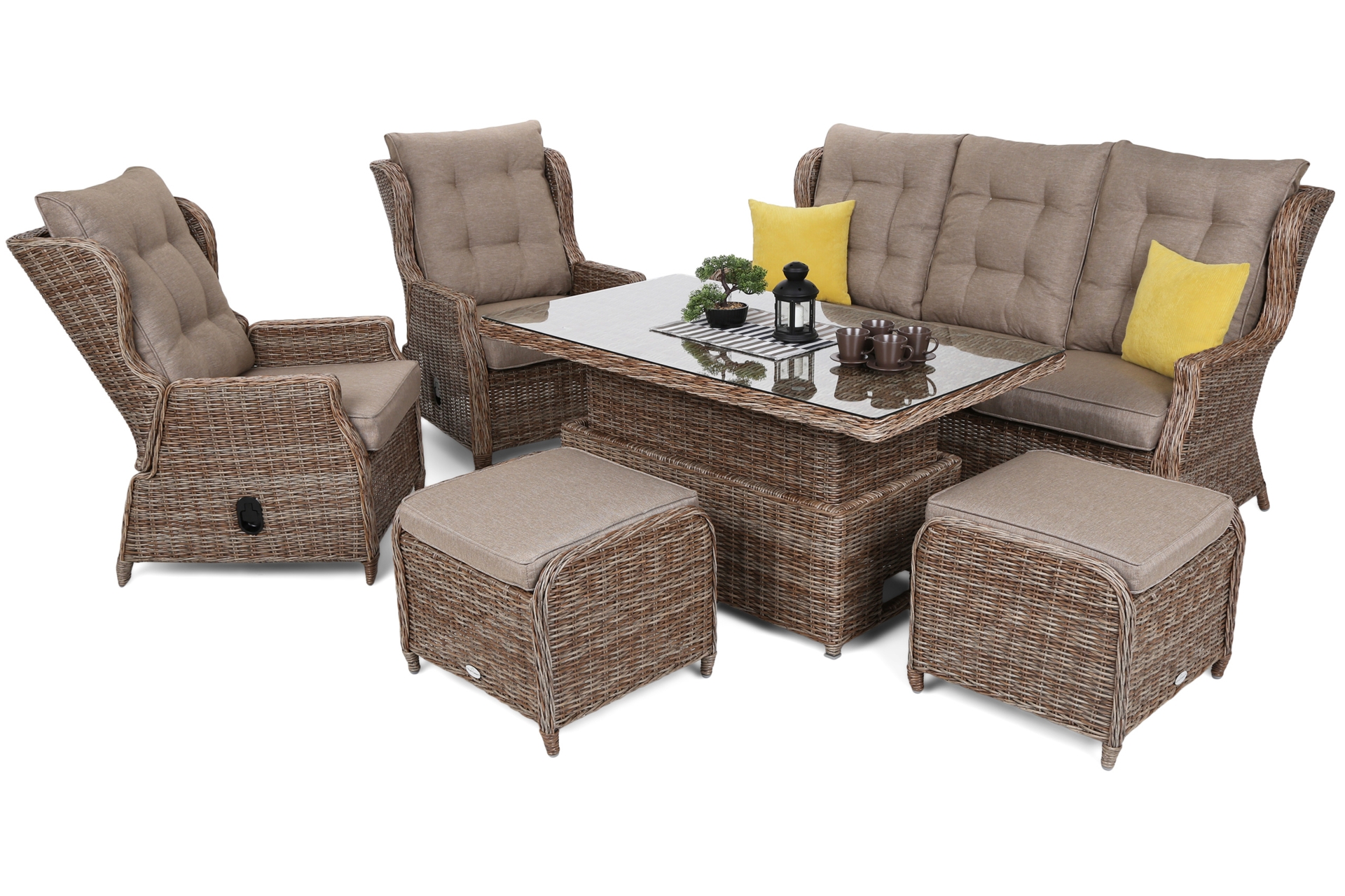 Meble ogrodowe technorattanowe Memfis Ginger / Brown Melange powystawowe