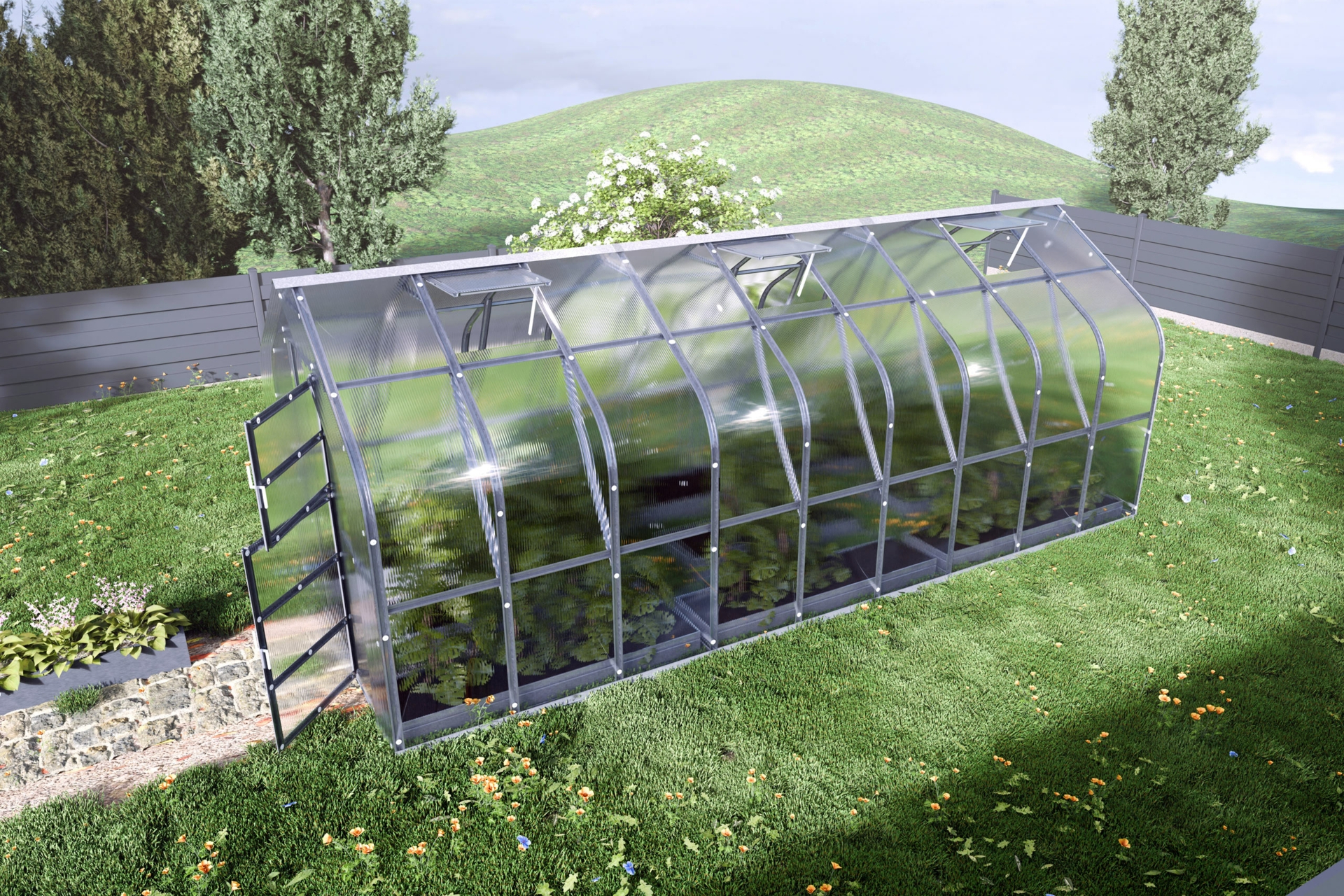 Szklarnia ogrodowa z poliwęglanu Terplant Pro 2,5x6 m