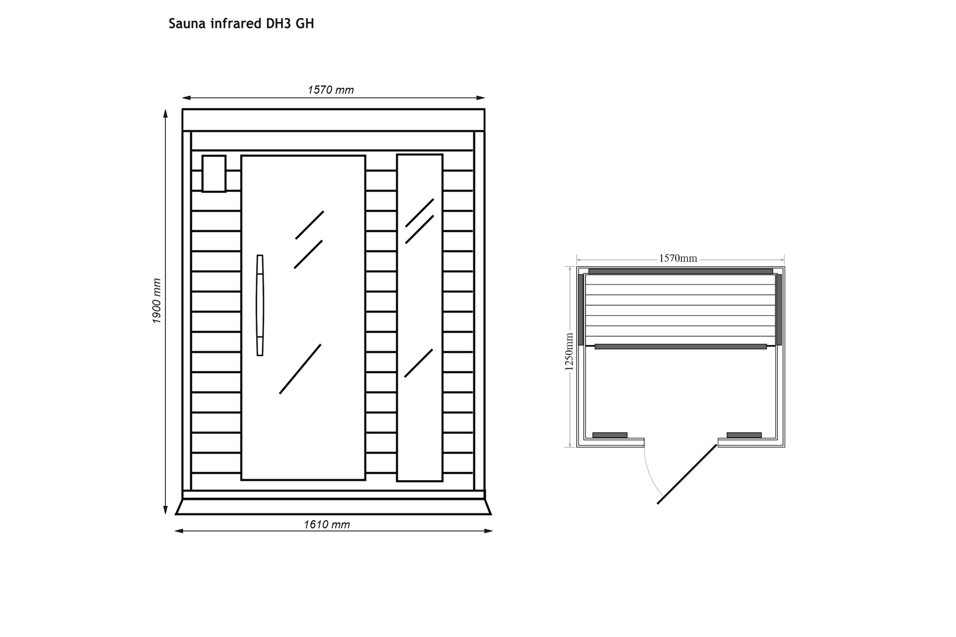 Sauna infrared DH3 Grey z koloroterapią