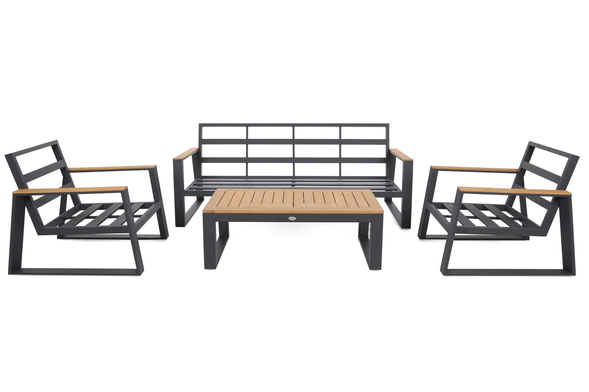 Meble ogrodowe aluminiowe Rimini Dark Grey / Beige Melange