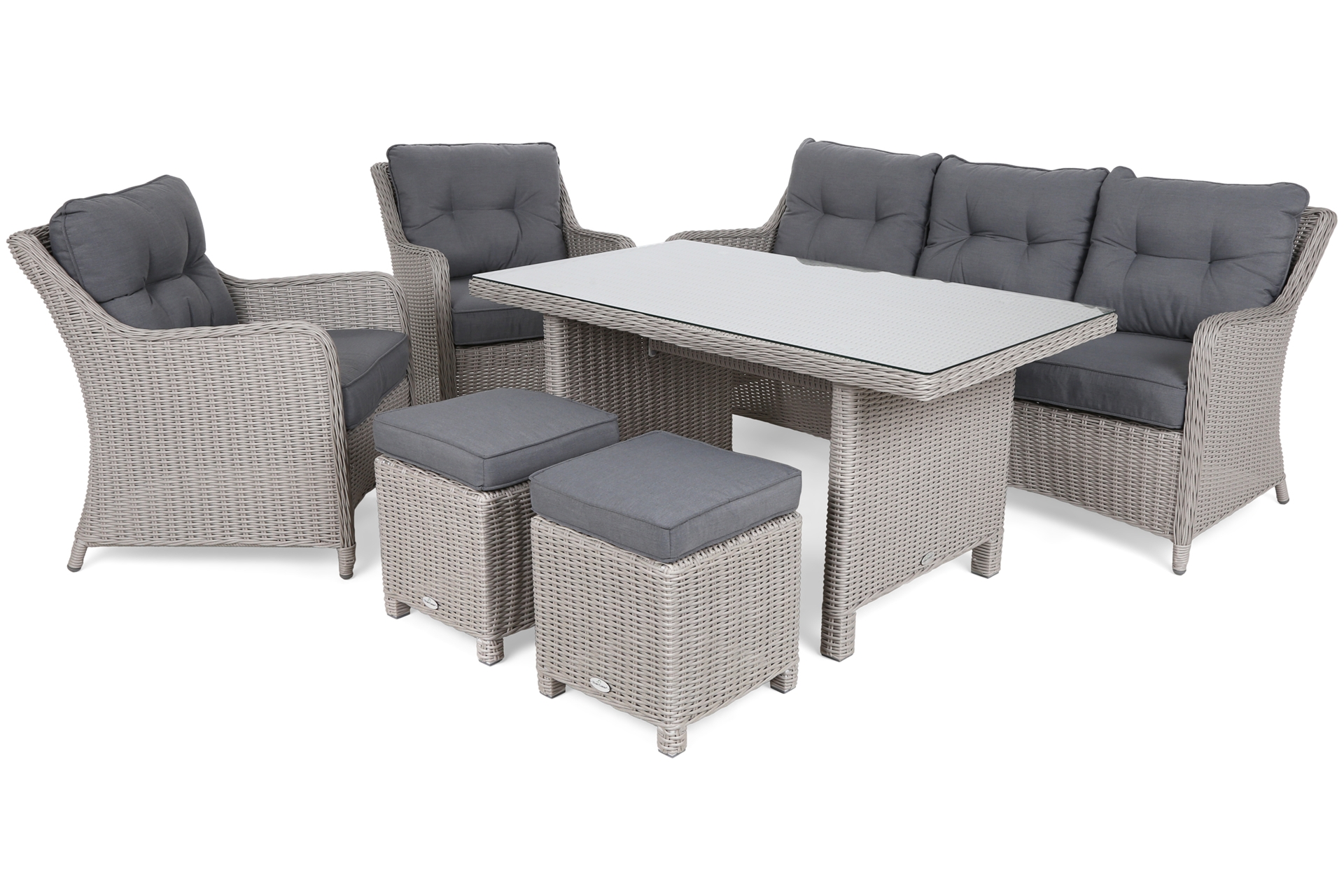 Meble ogrodowe technorattanowe California White / Grey