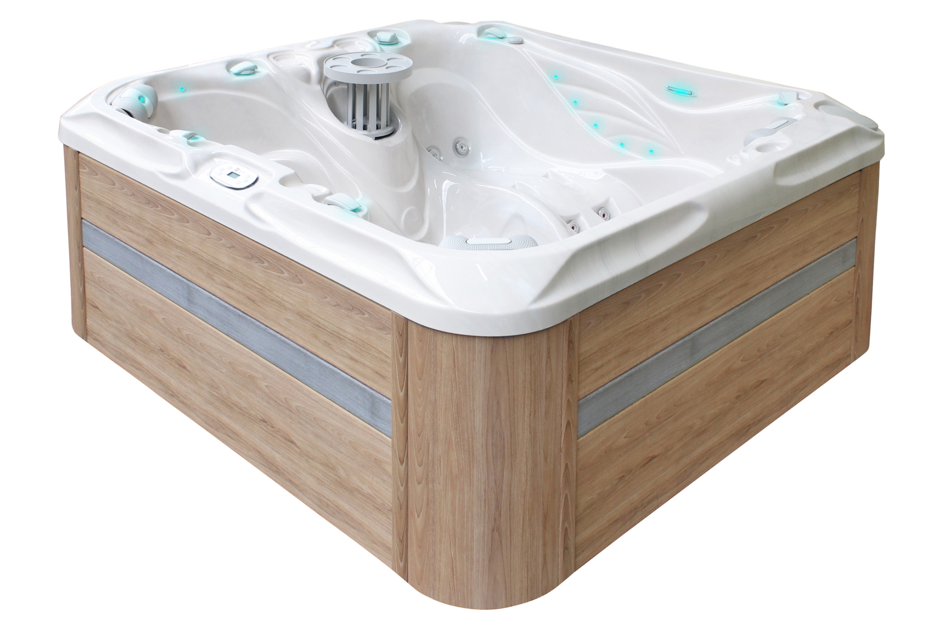 Wanna ogrodowa z hydromasażem Aquess Pleasure 5202 5-osobowa Sterling White / OAK