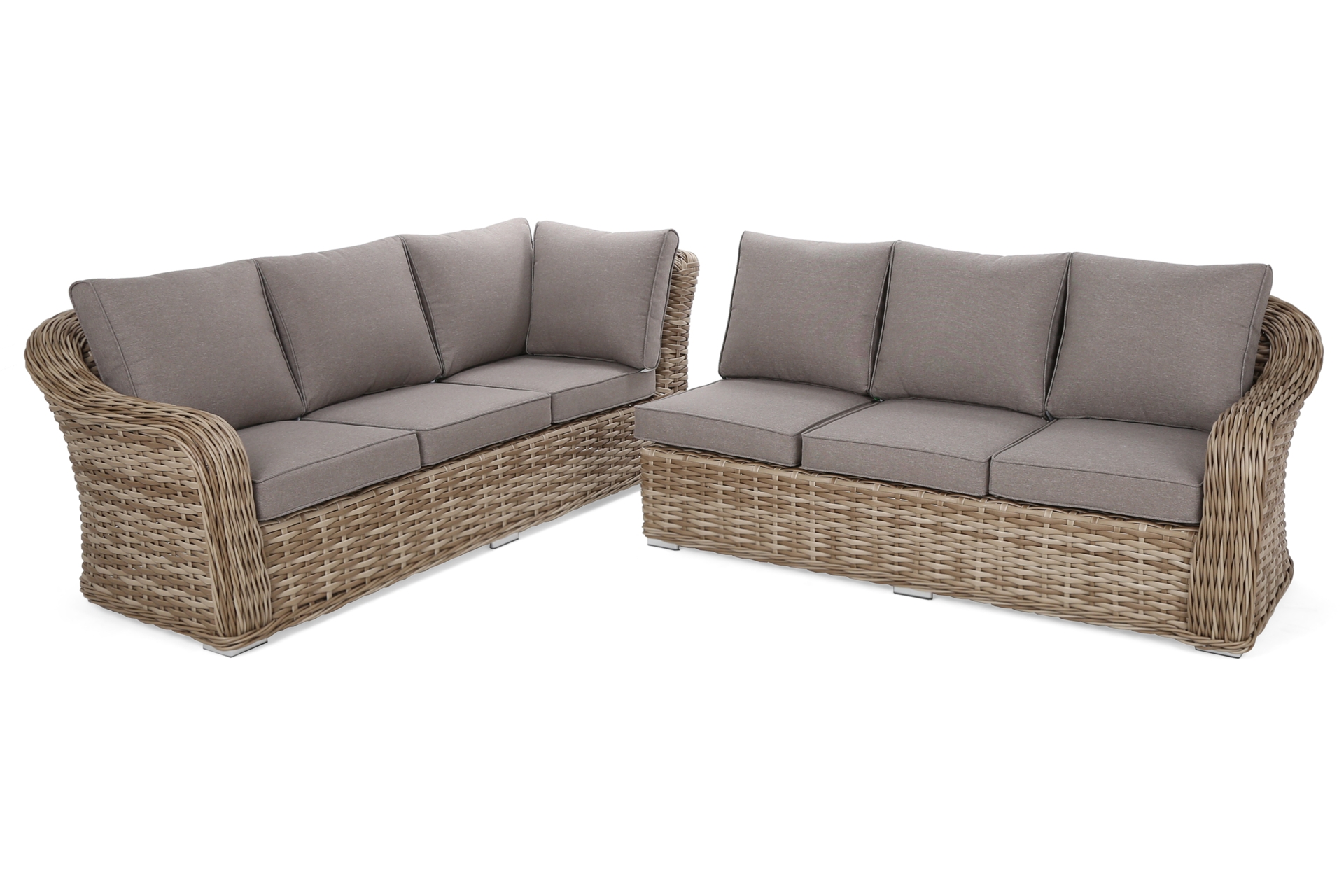 Narożny zestaw mebli ogrodowych Foggia Beige / Beige Melange