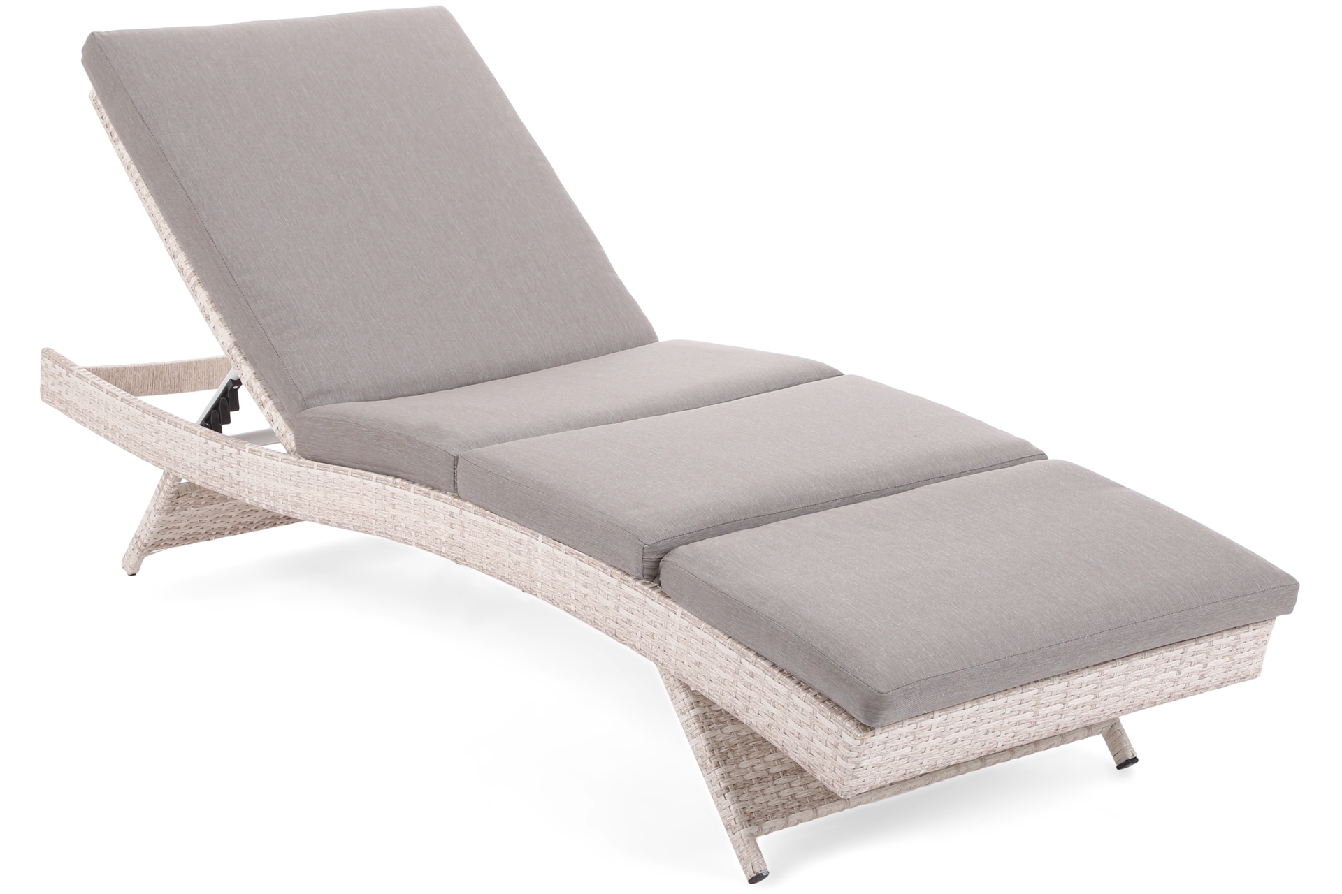 Leżak ogrodowy technorattanowy Bora Bora Beige / Beige Melange ze stolikiem 