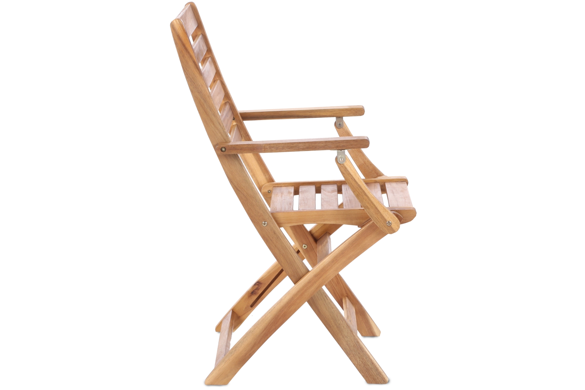 Meble ogrodowe drewniane Akacja Oval Cross 150+50 cm 6+1