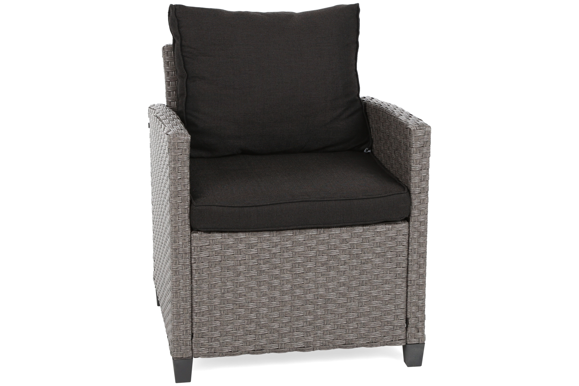 Narożne meble ogrodowe technorattanowe Lagos Muddy Grey / Black Melange