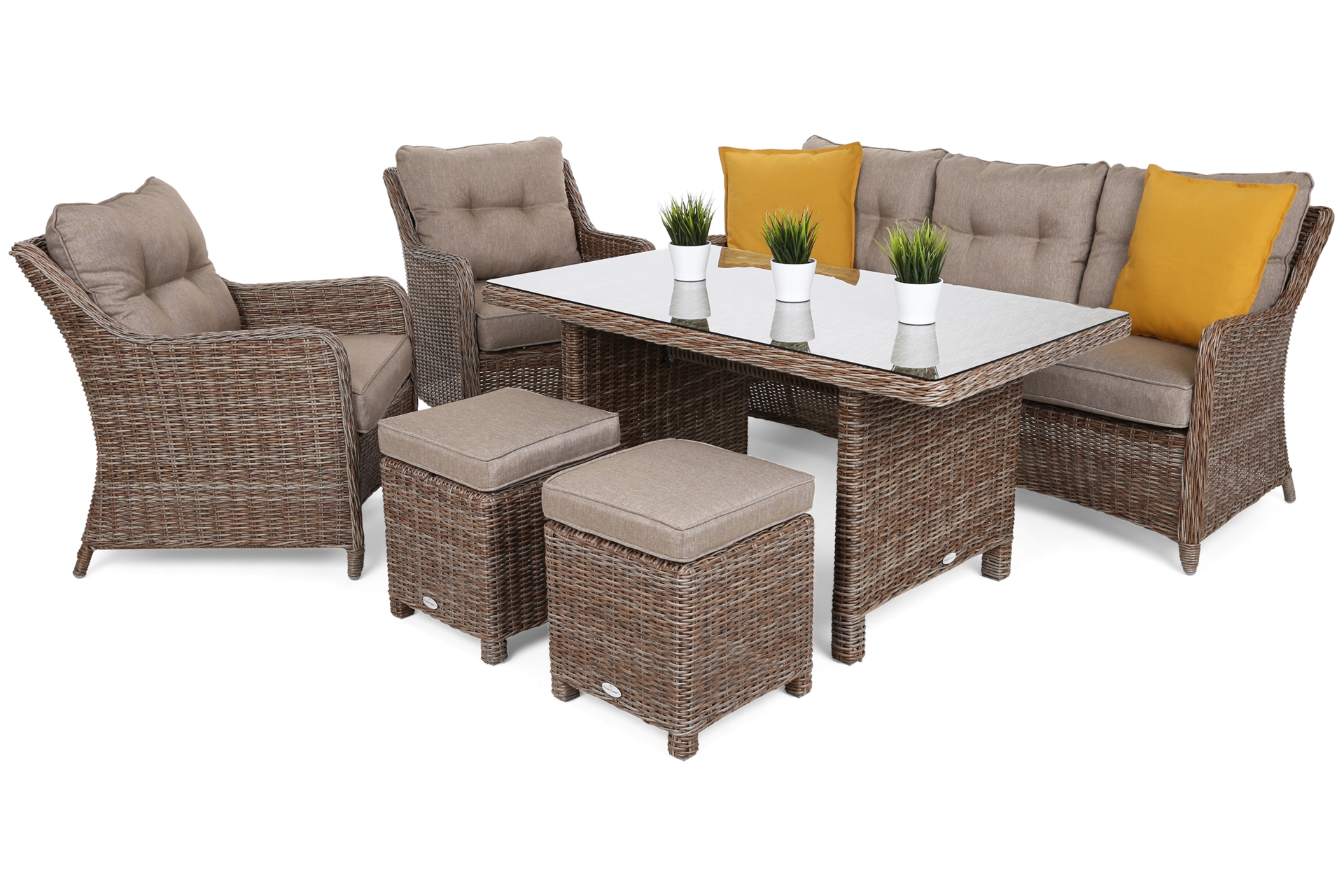 Meble ogrodowe technorattanowe California Ginger / Brown Melange