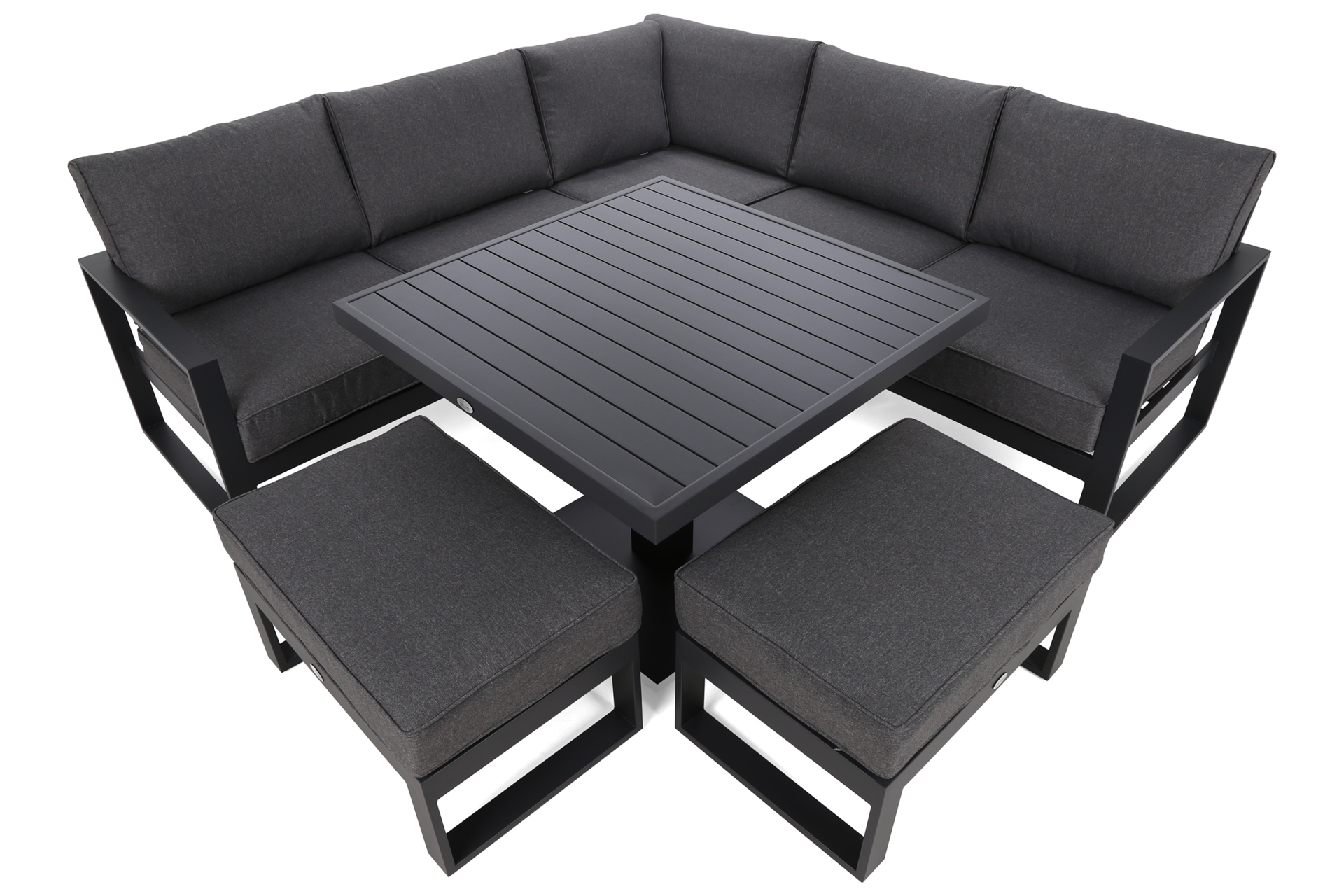 Narożne meble ogrodowe aluminiowe Sorrento Grey / Grey Melange