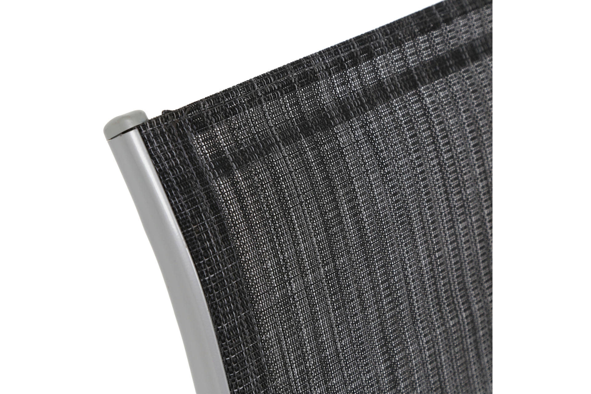 Zestaw 6 metalowych krzeseł ogrodowych Sevilla Silver / Black Melange