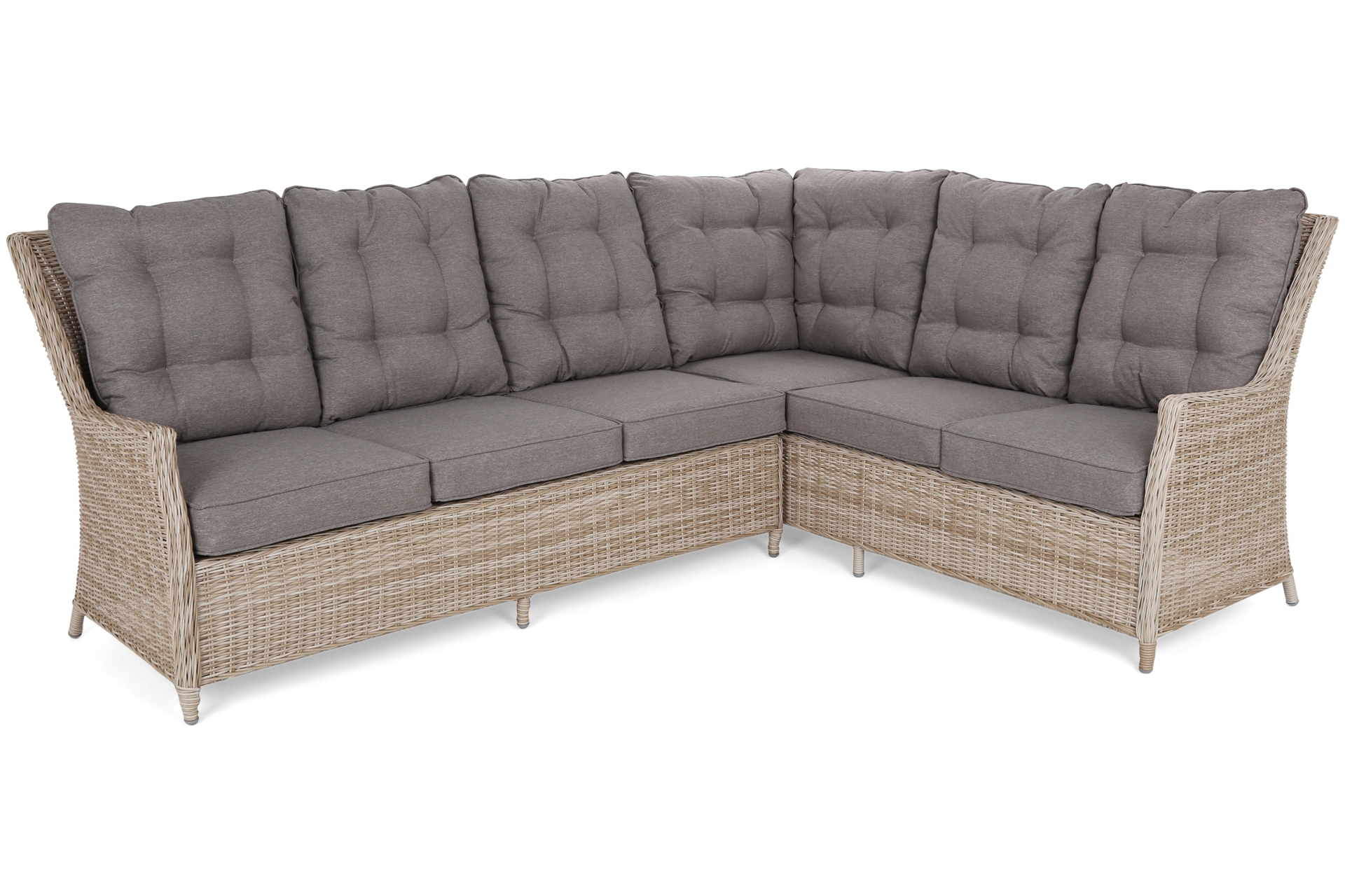 Narożny zestaw mebli ogrodowych prawy Alicante Beige / Beige Melange