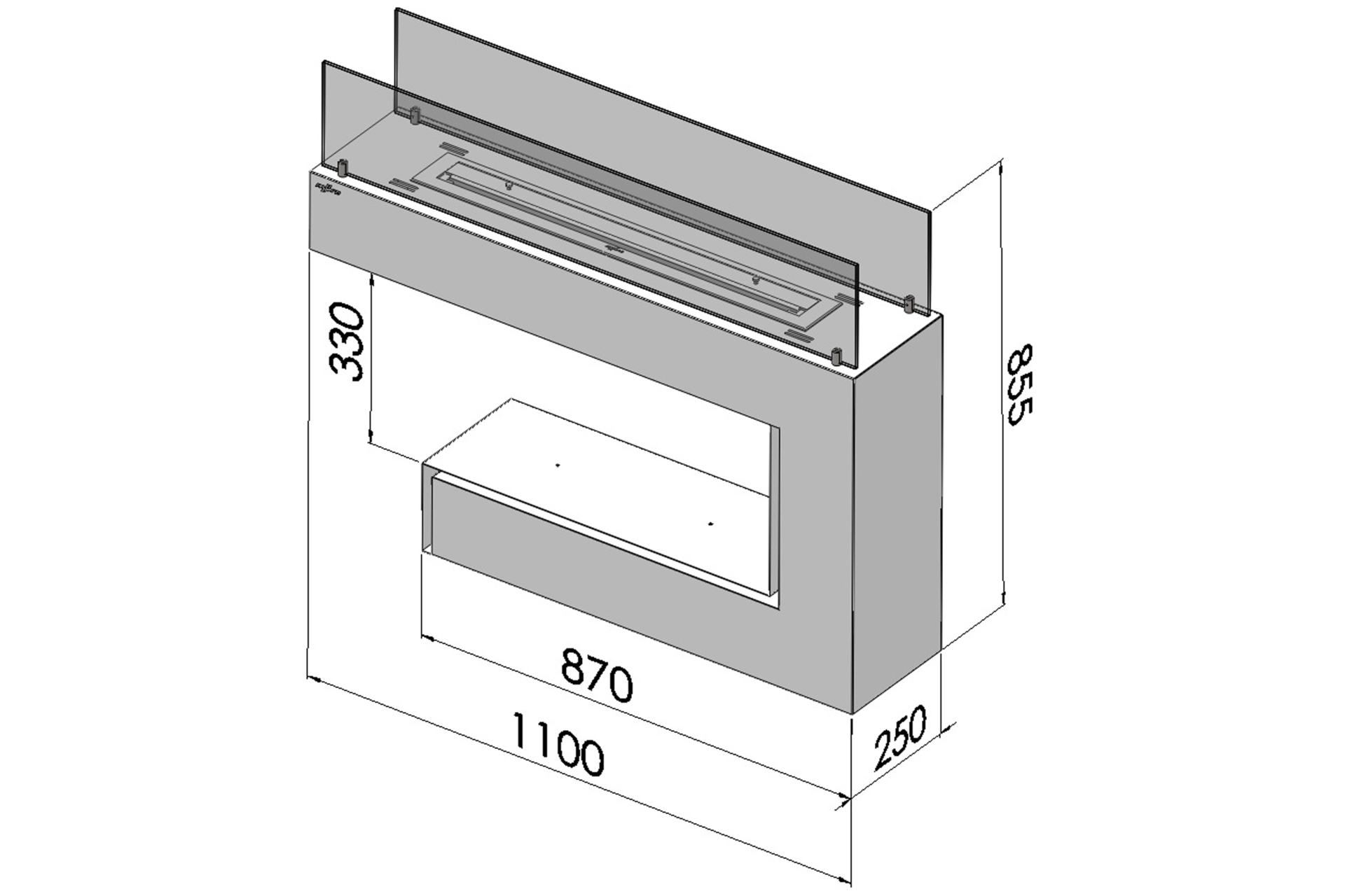 Biokominek Infire Spectrum biały