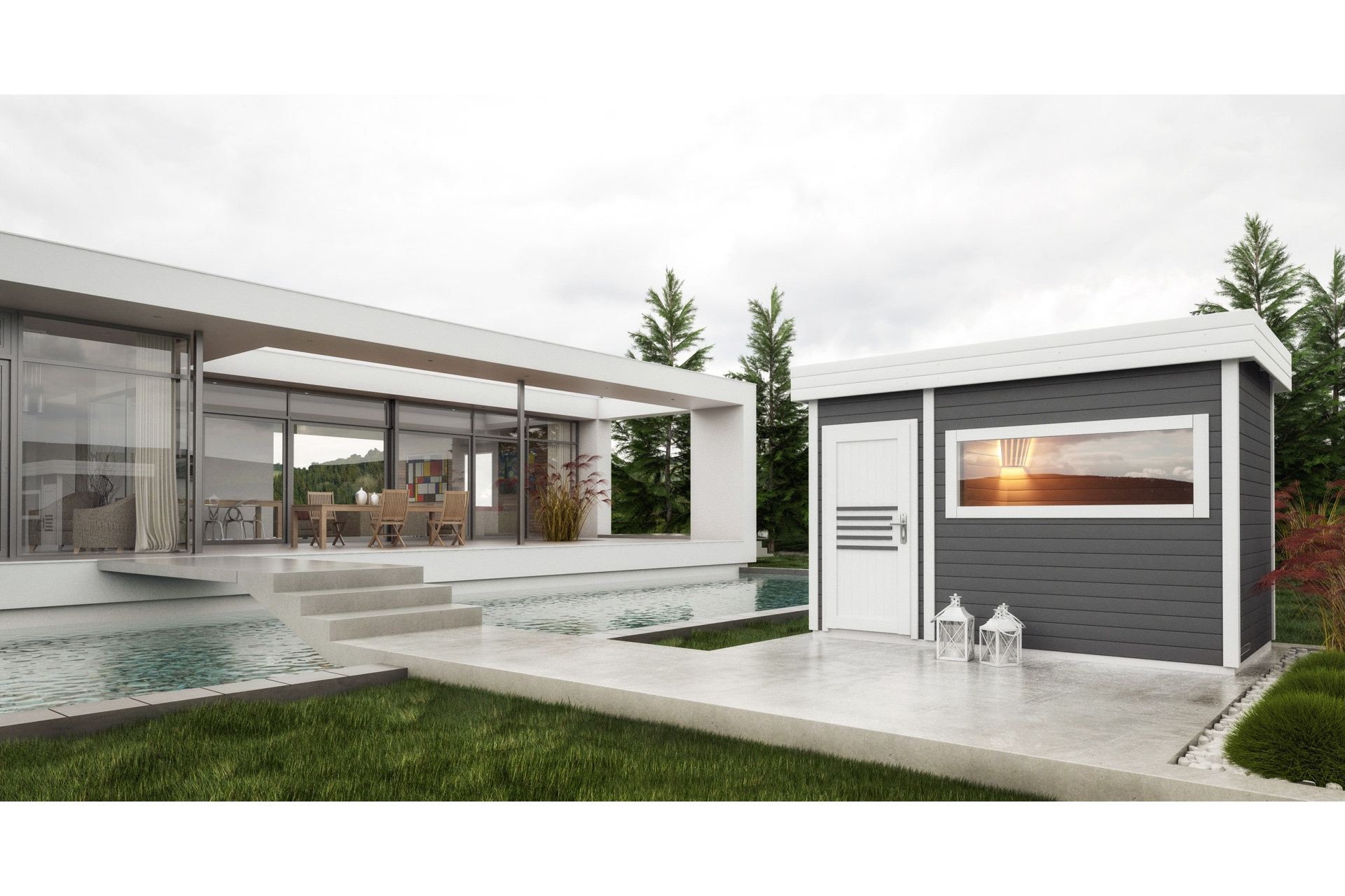 Sauna fińska zewnętrzna Megiw Magnolia