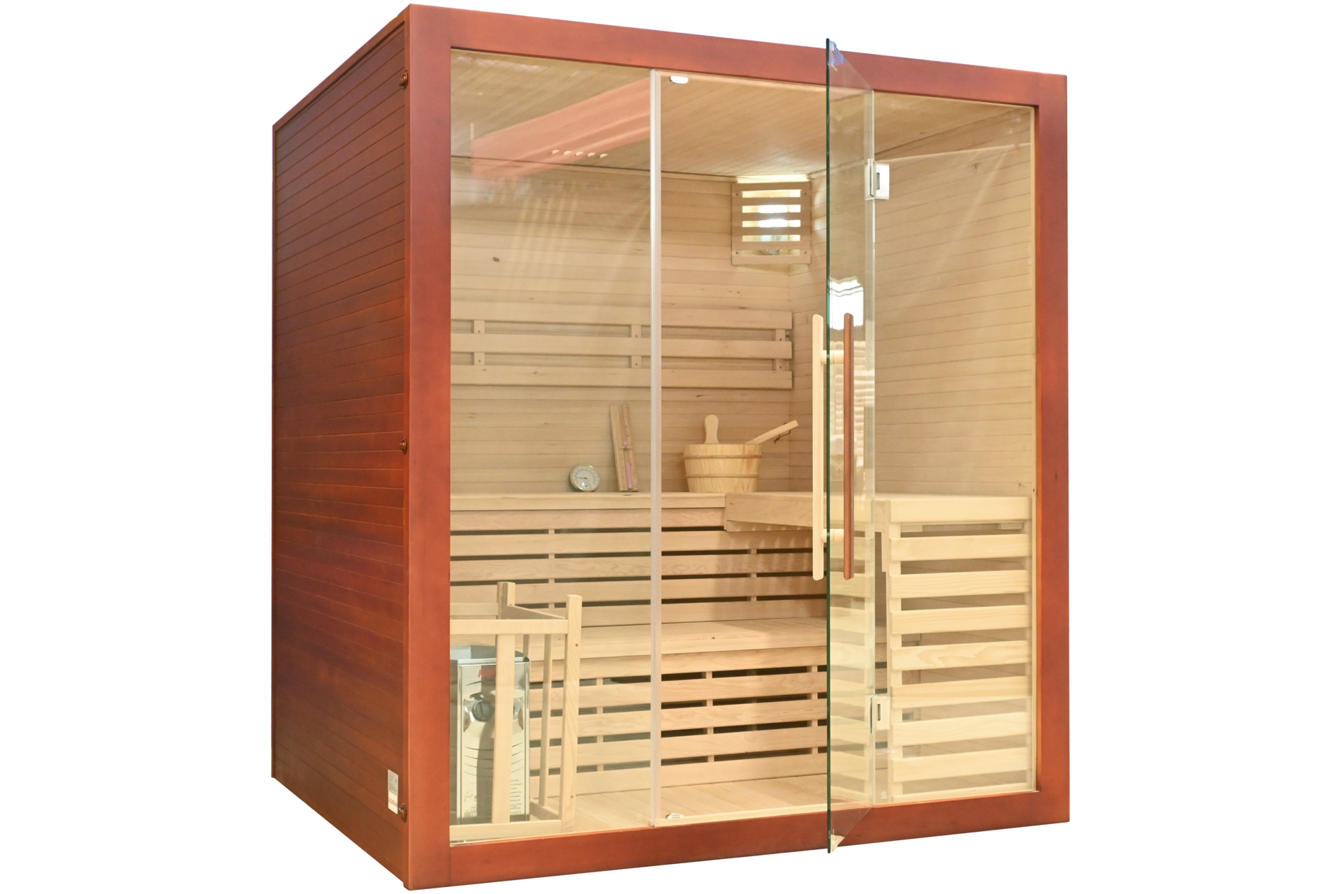 Sauna fińska Nordum Basic 4-osobowa brązowa