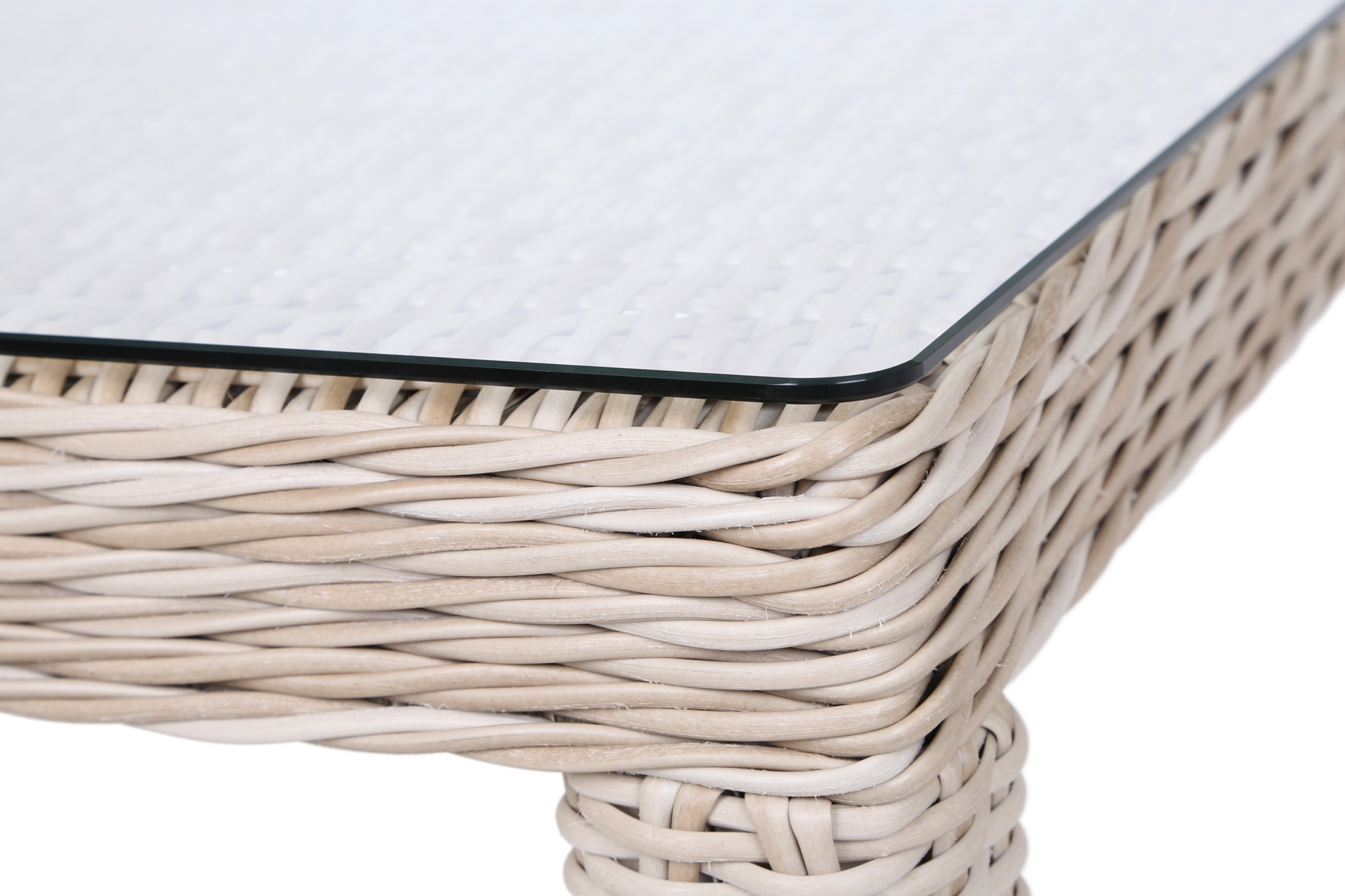 Meble ogrodowe technorattanowe Bristol 180 cm Beige / Beige Melange 6+1