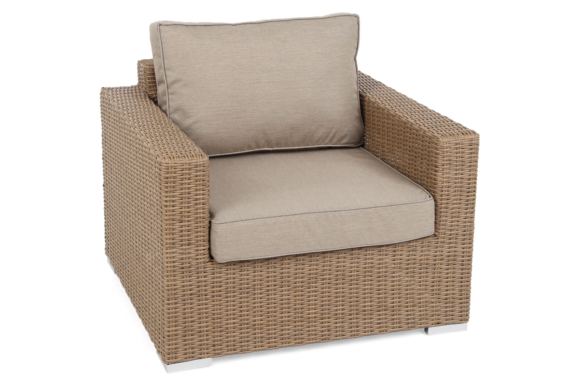 Meble ogrodowe technorattanowe Perugia Light Brown / Brown Melange - dla 8 osób Meble ogrodowe technorattanowe Perugia Light Brown / Brown Melange