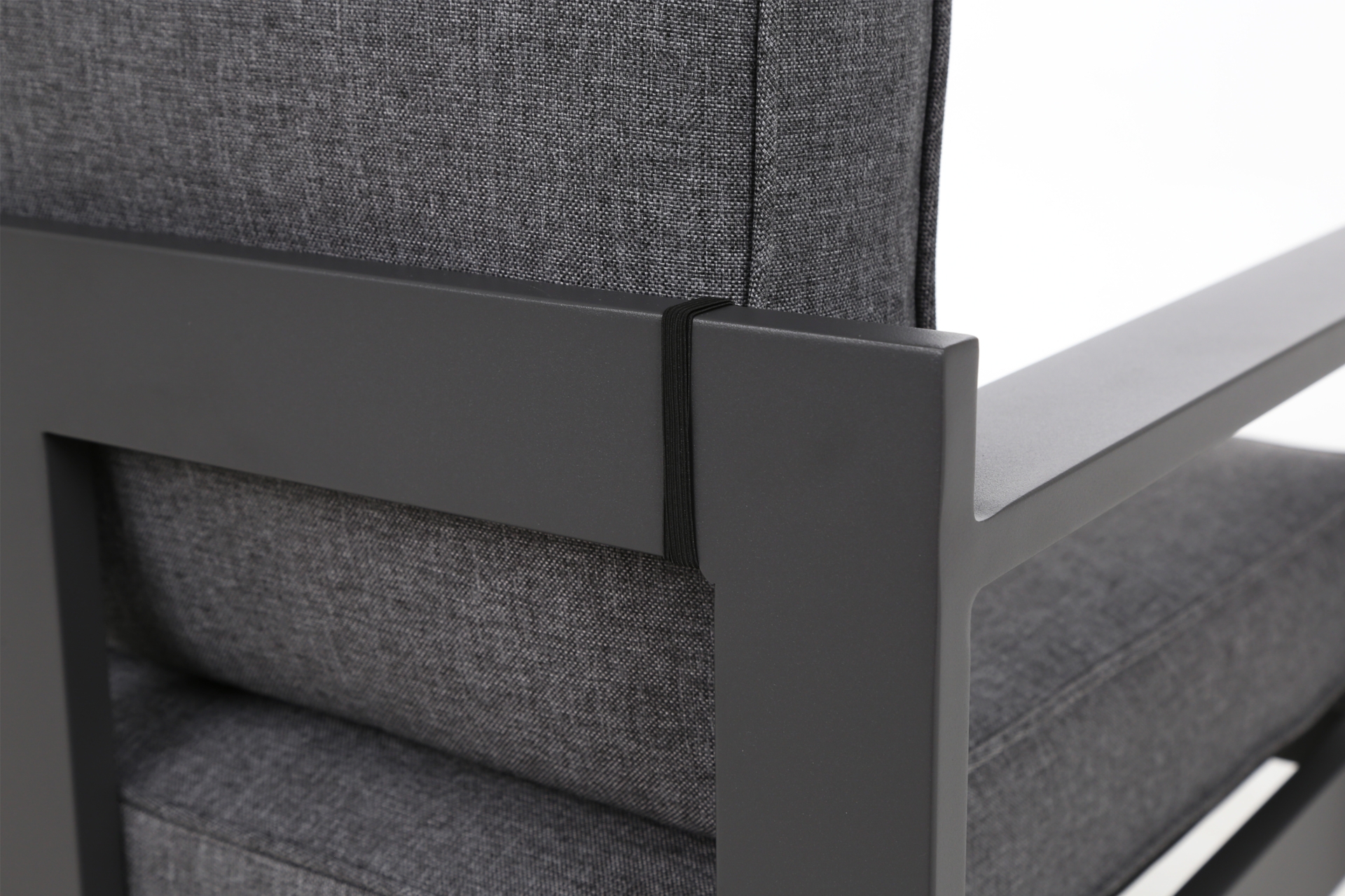 Narożne meble ogrodowe aluminiowe Neapol Comfort Grey / Grey Melange