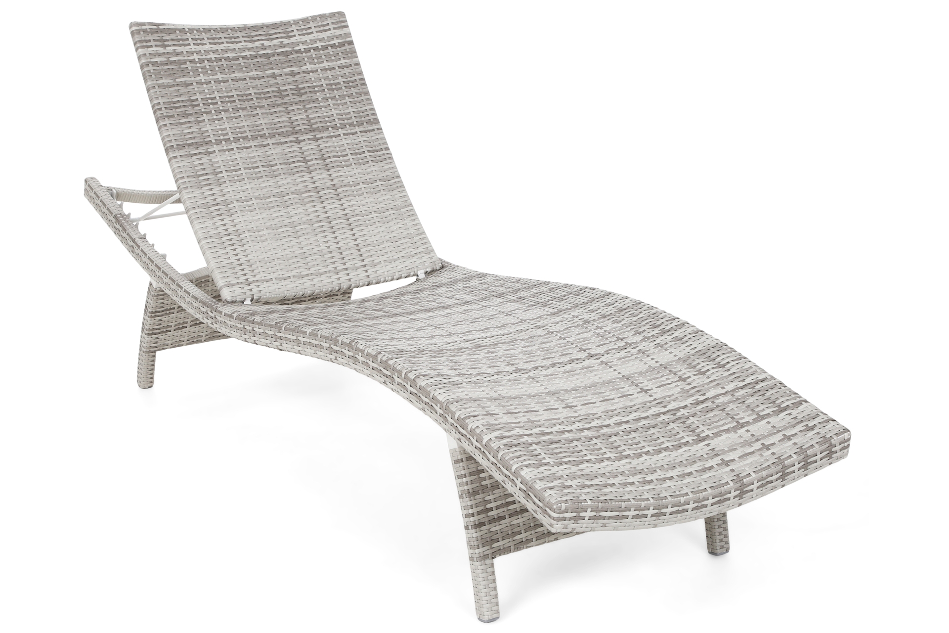 Leżak ogrodowy technorattanowy Marbella Light Grey / Grey Melange