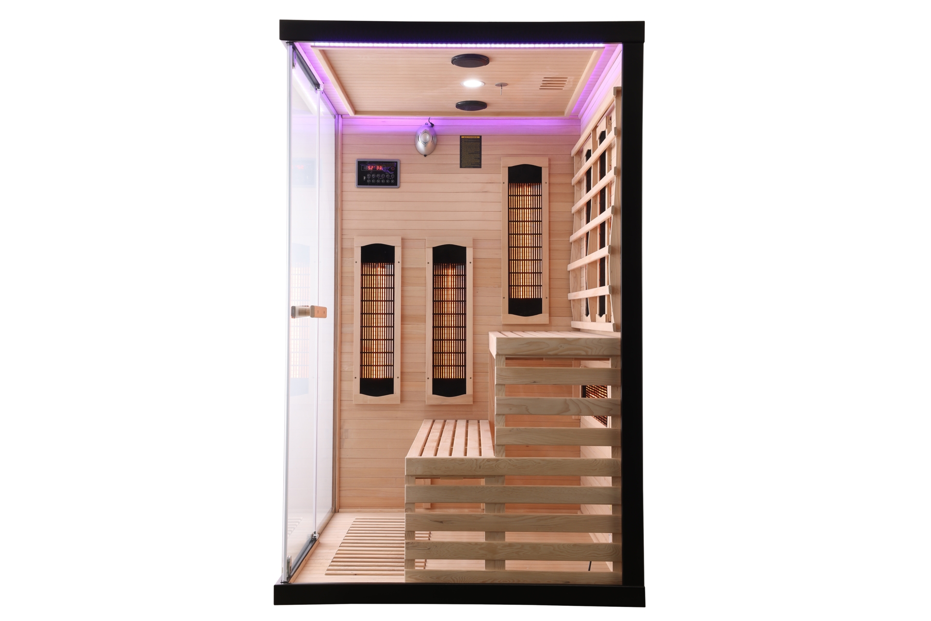 Sauna infrared narożna Nordum Basic 2-osobowa czarna