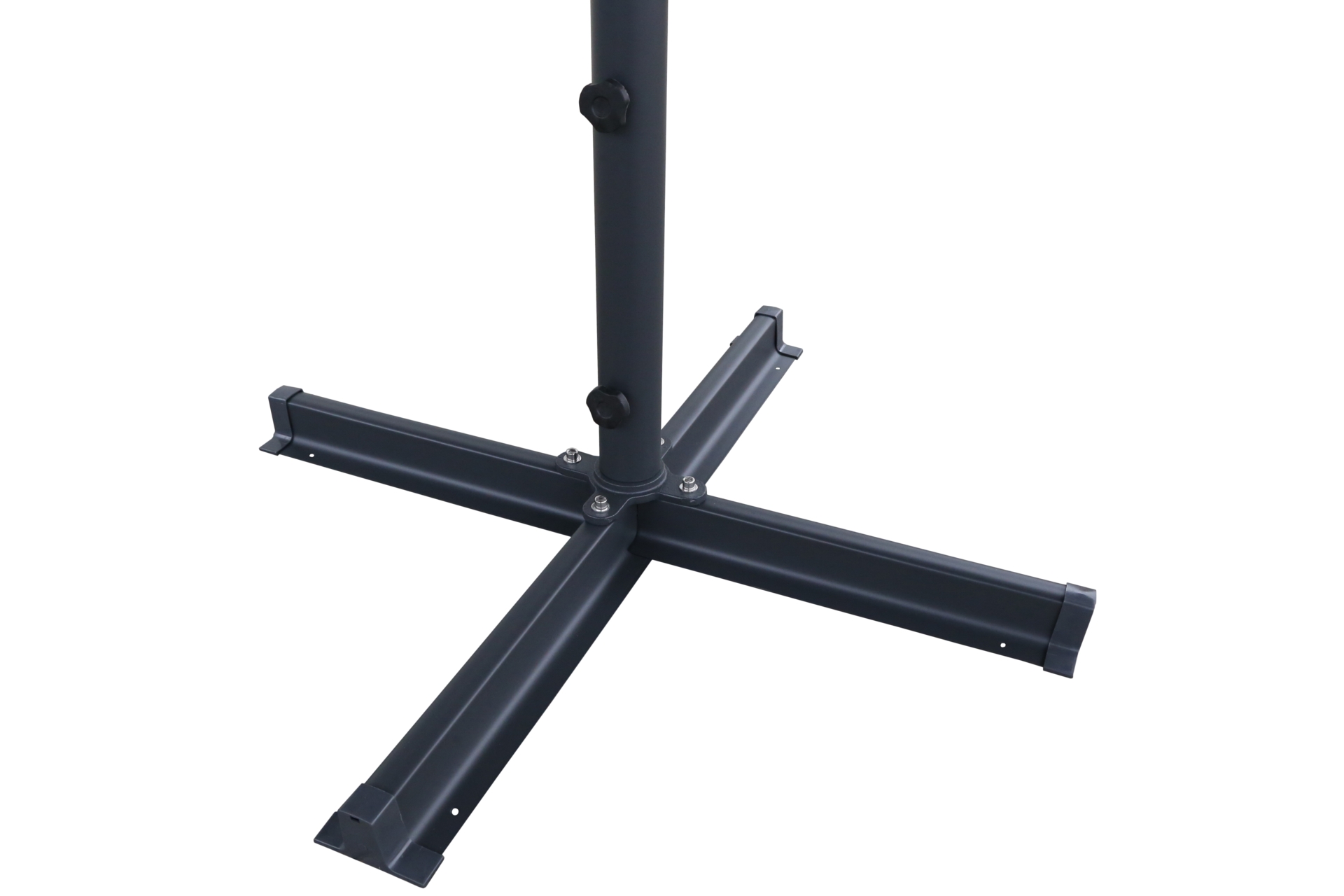 Duży parasol ogrodowy okrągły Ø 5 m szary