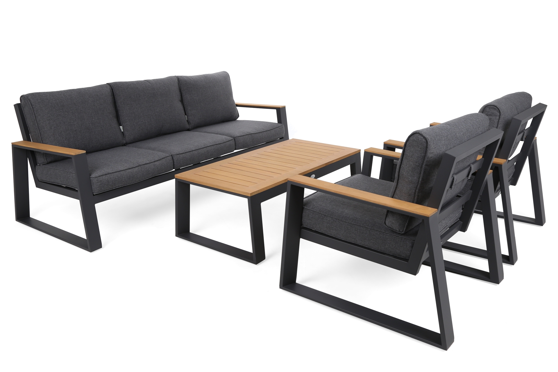 Meble ogrodowe aluminiowe Rimini Dark Grey / Grey Melange