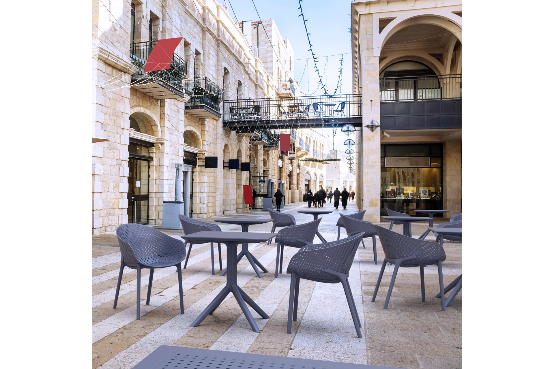 Stół Siesta Sky 70 cm Dark Grey